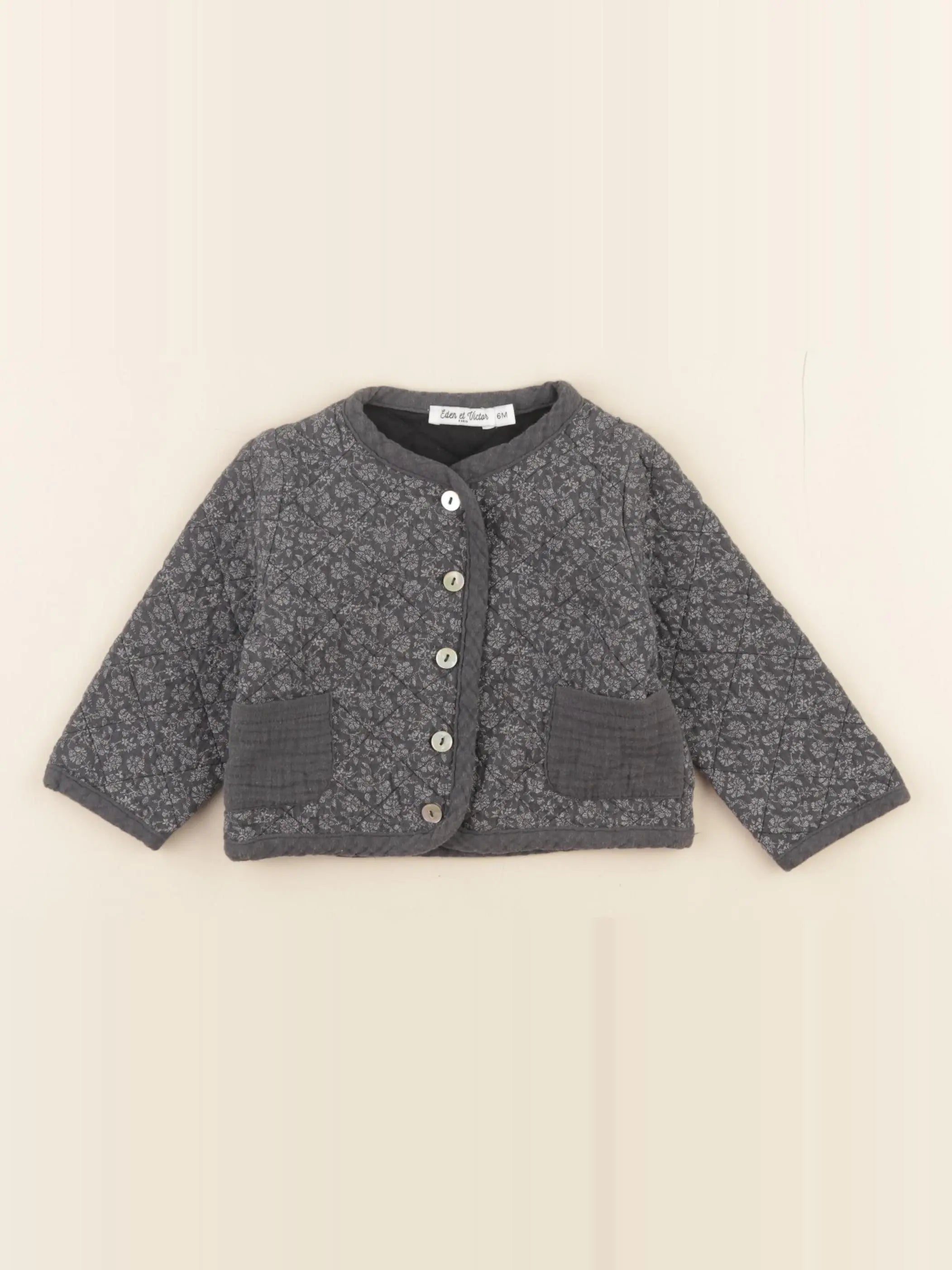 Eden & Victor - gilet gris - 6 mois