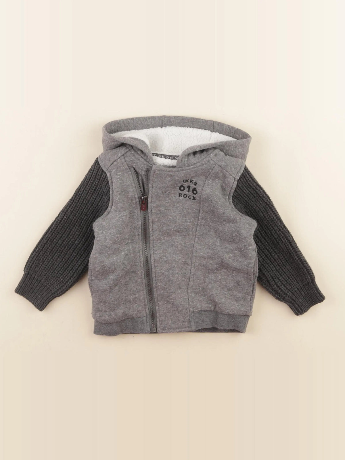 IKKS - sweat gris - 12 mois