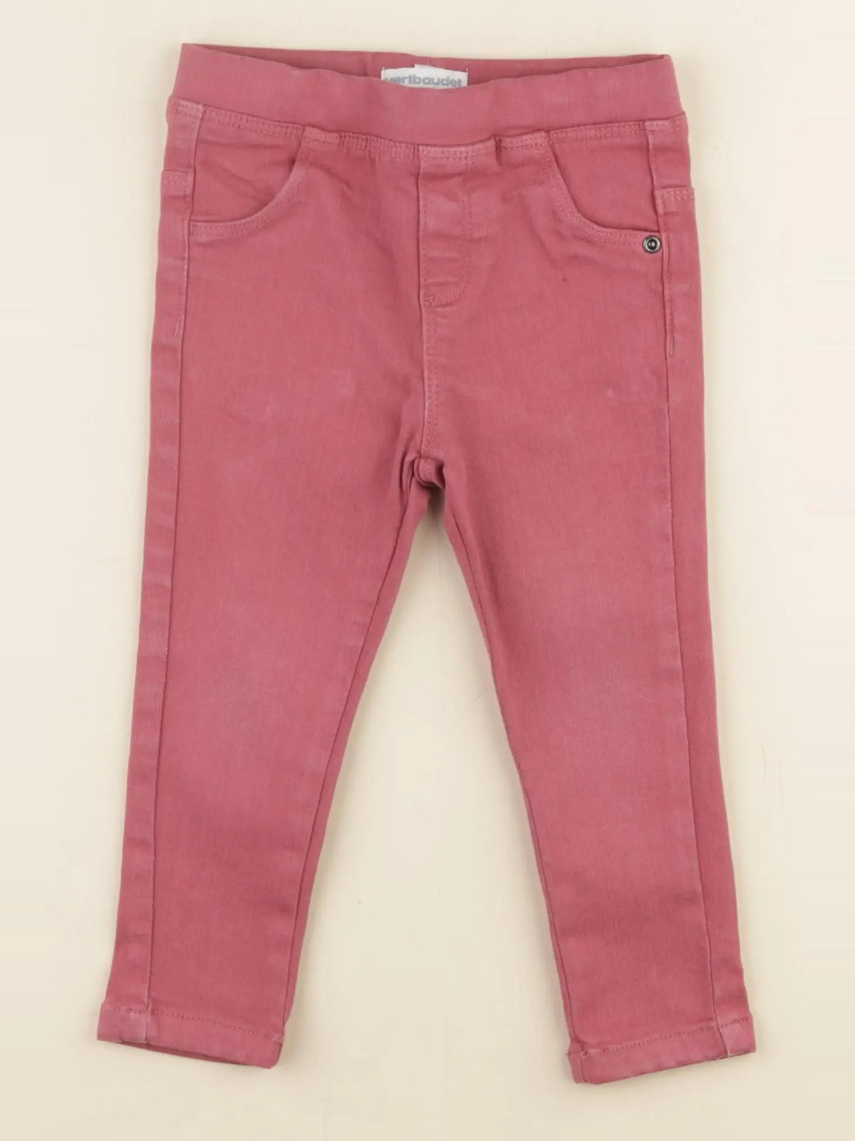 Vertbaudet - jegging rose - 24 mois