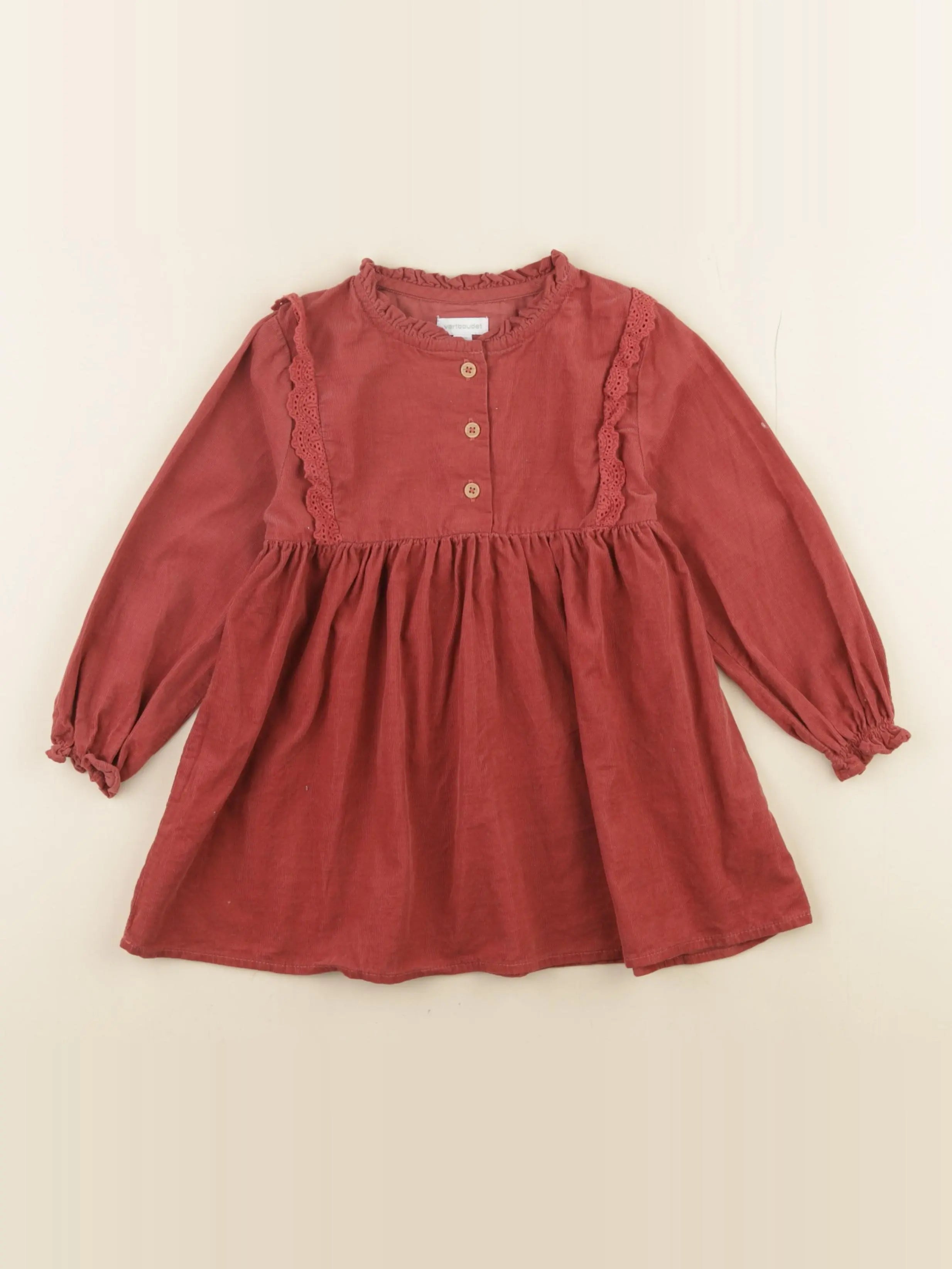 Vertbaudet - robe rouge - 36 mois