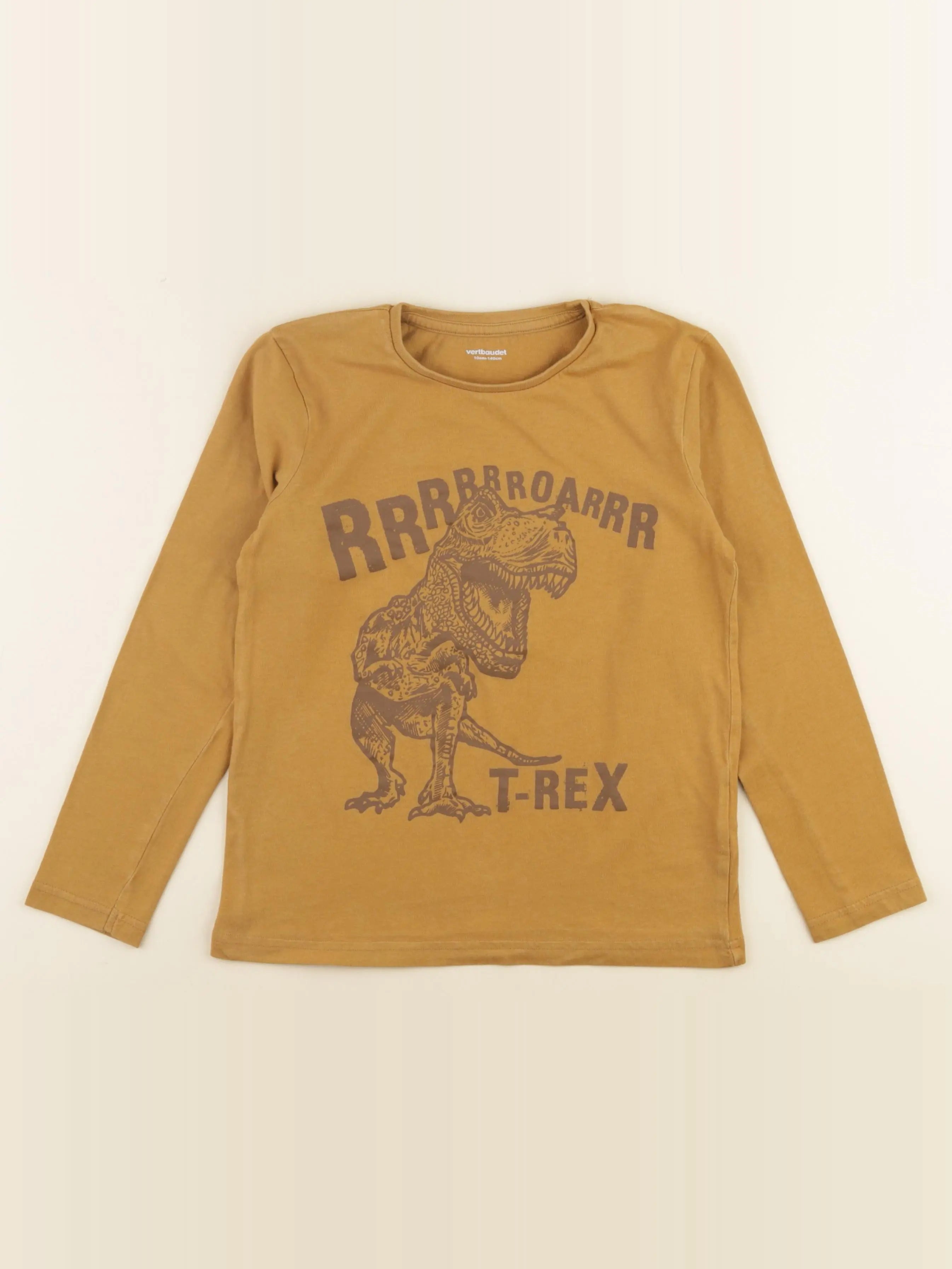 Vertbaudet - tee-shirt marron - 10 ans