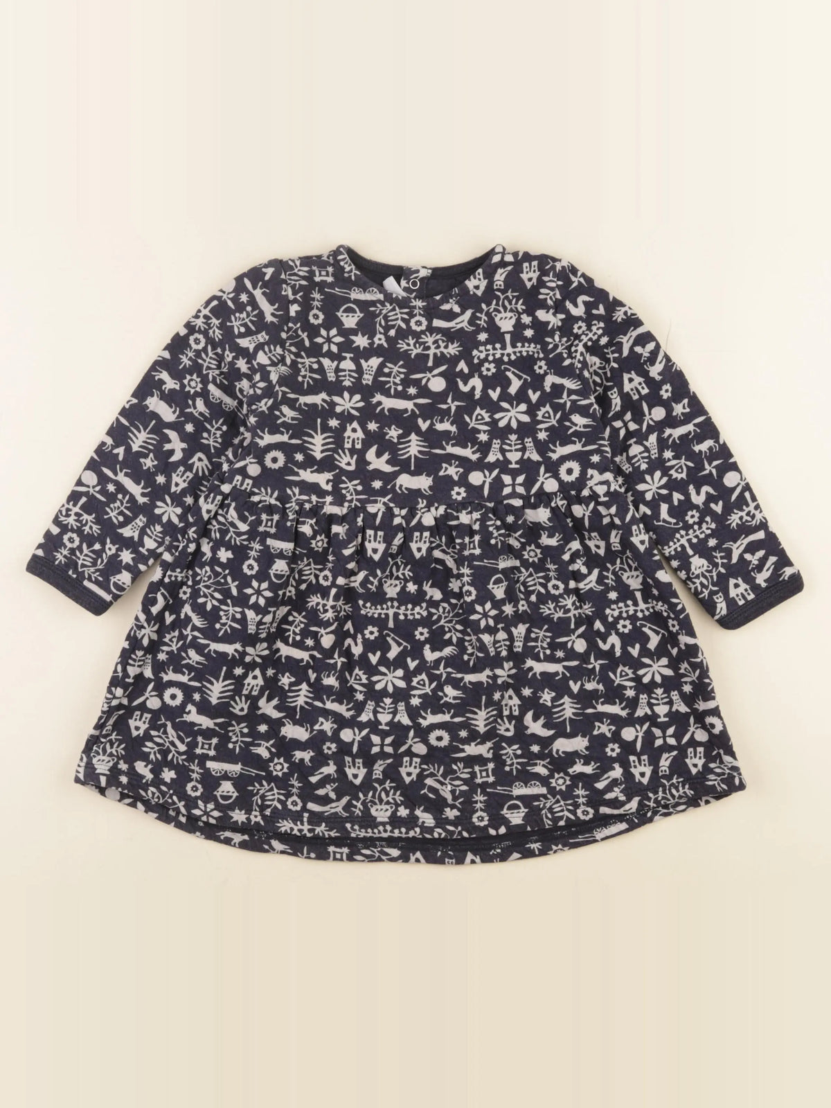 Petit Bateau - robe bleu - 36 mois