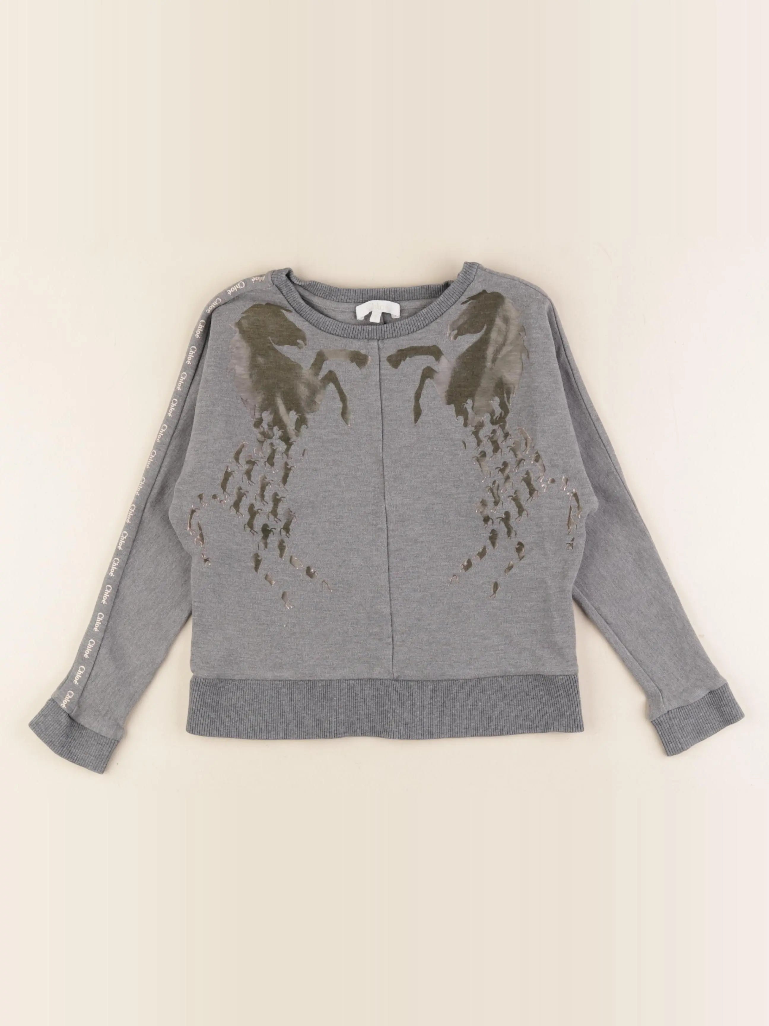 Chloé - sweat gris - 8 ans