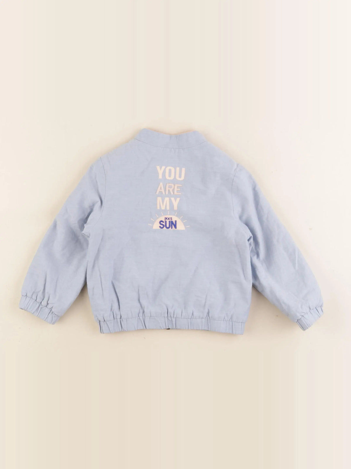 IKKS - veste réversible bleu, rose - 18 mois