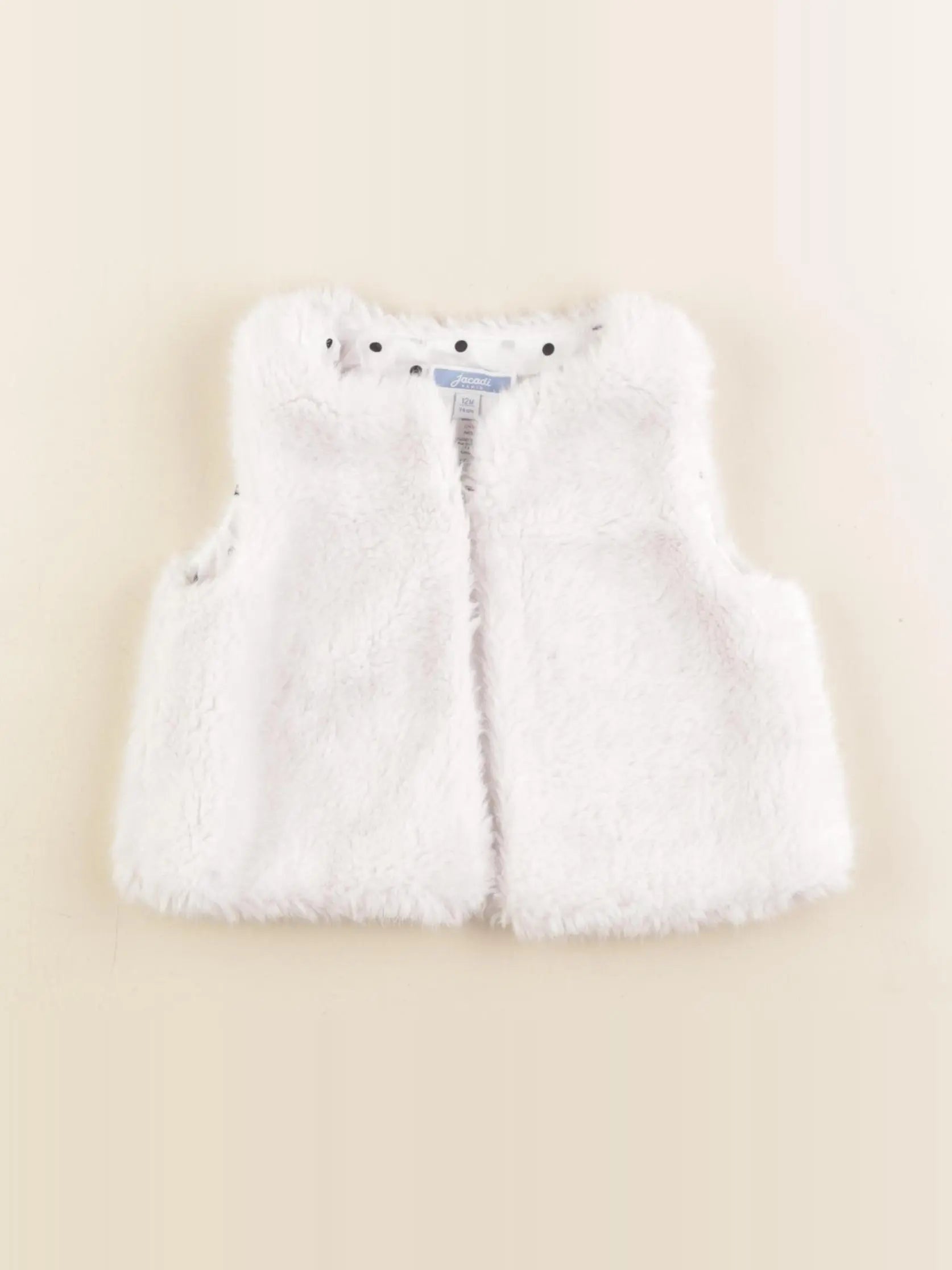 Jacadi - gilet blanc - 12 mois