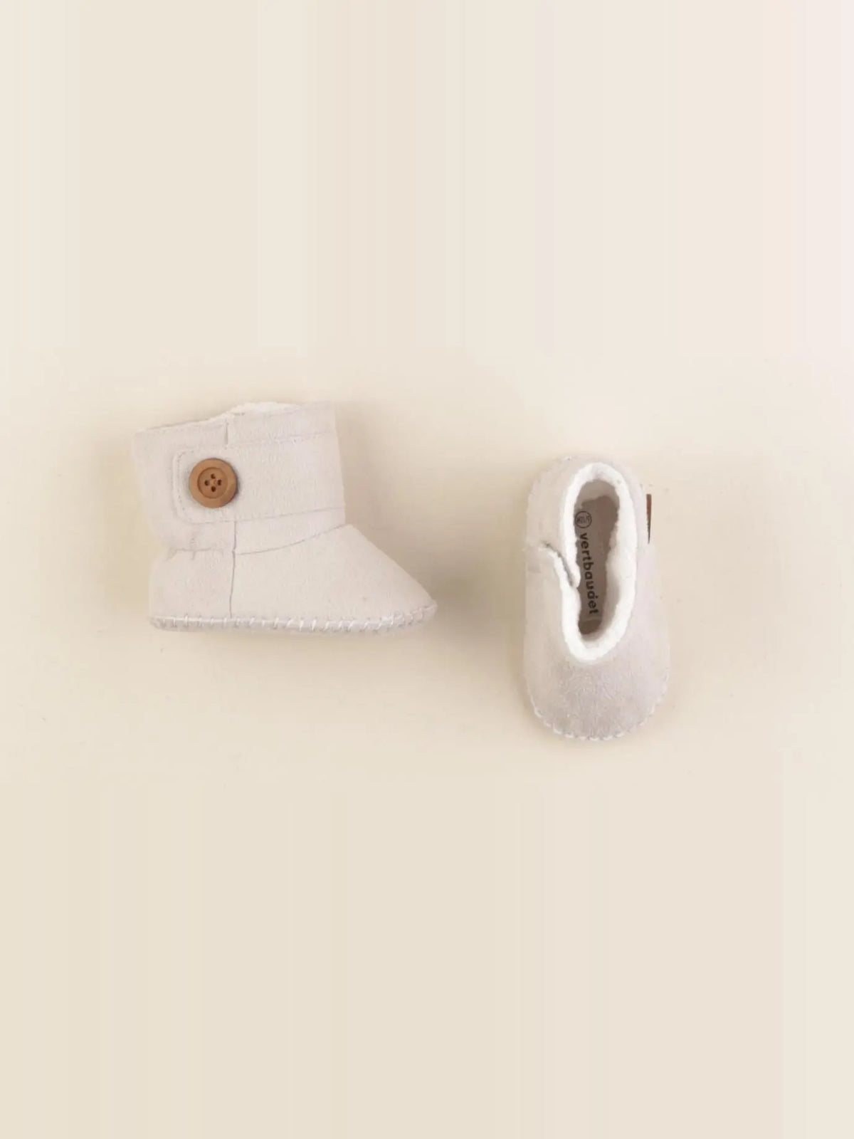Vertbaudet - chaussons beige - pointure 18/19