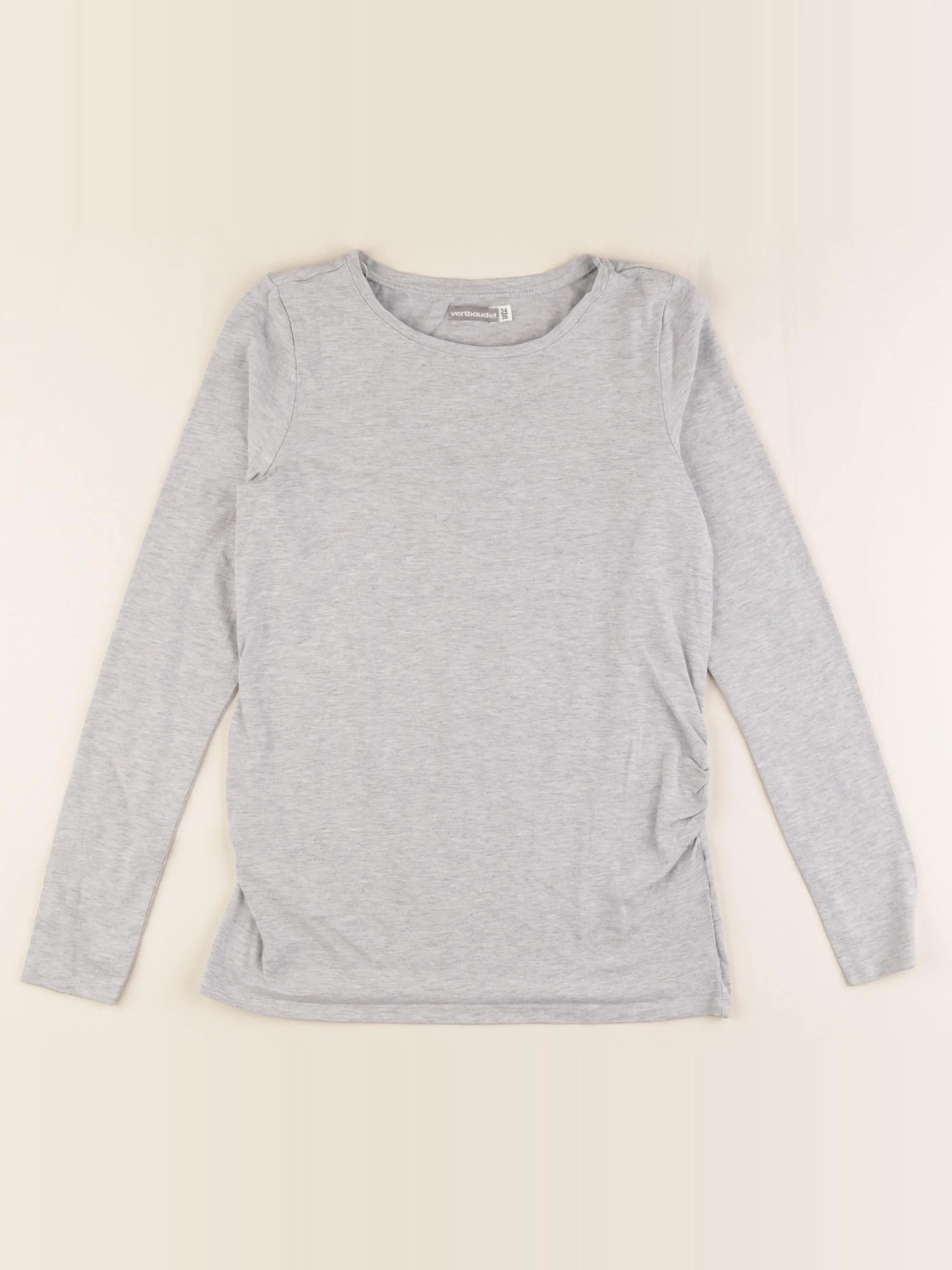 Vertbaudet - tee-shirt grossesse gris - 34 à 36