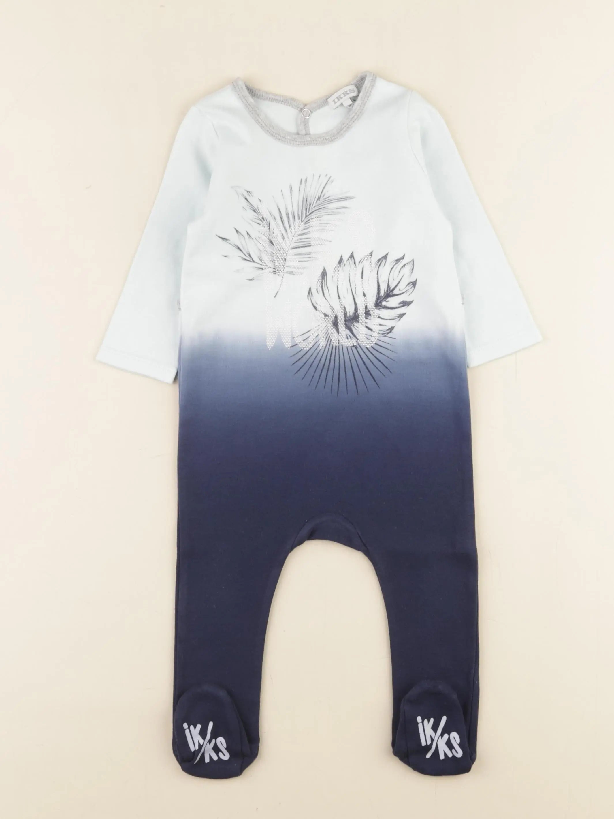 IKKS - pyjama coton bleu, vert - 12 mois