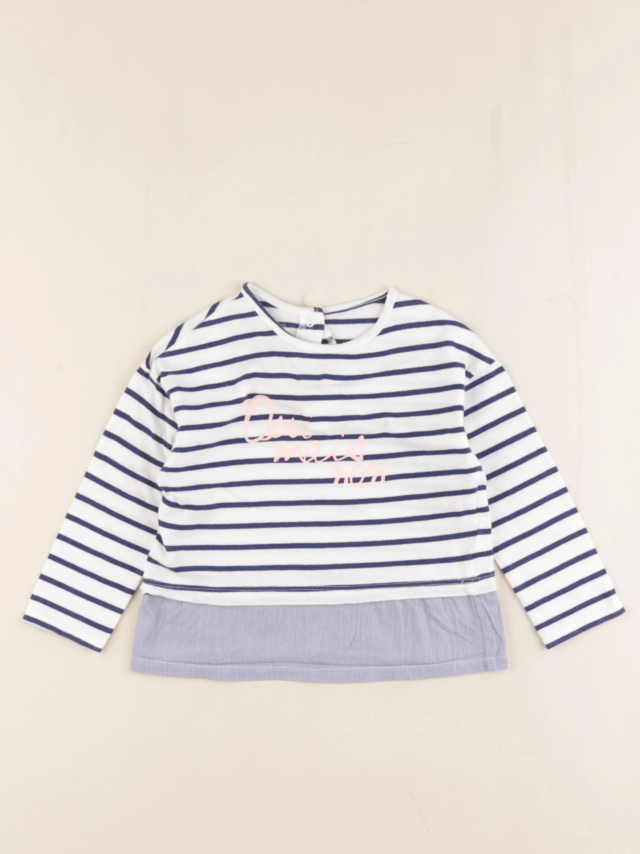 Vertbaudet - tee-shirt bleu - 2 ans