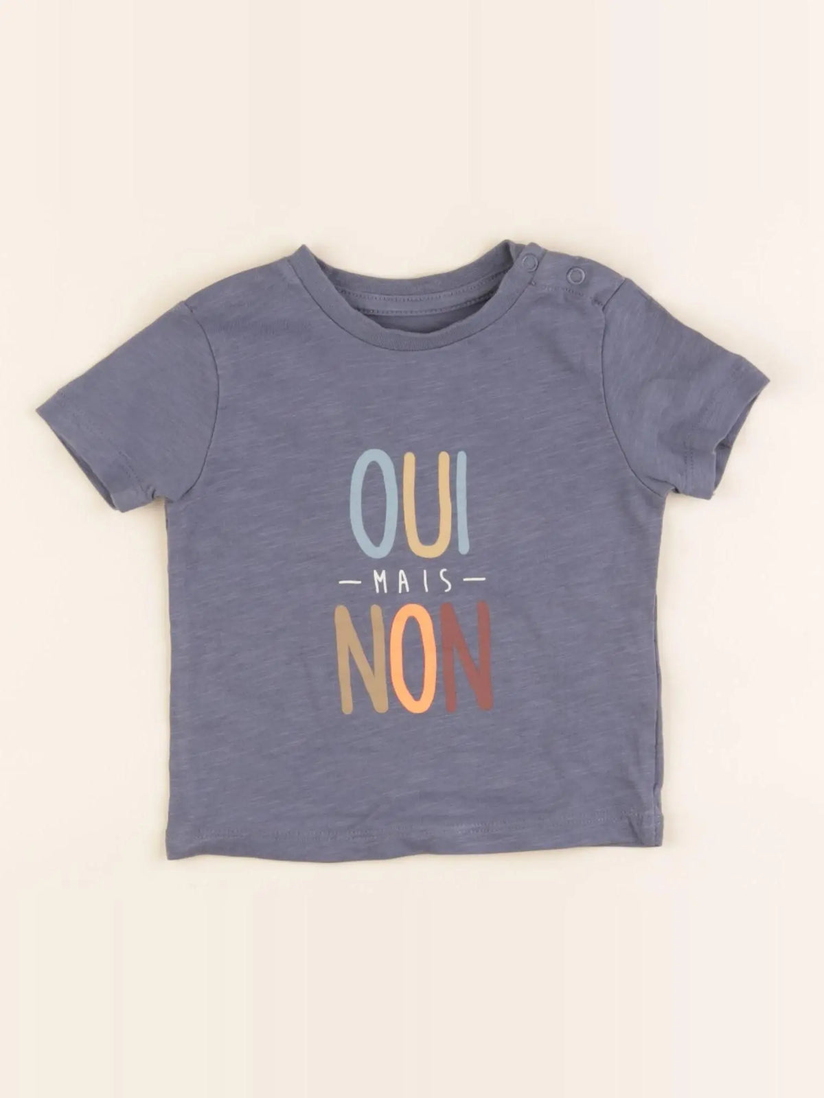 Vertbaudet - tee-shirt bleu - 6 mois