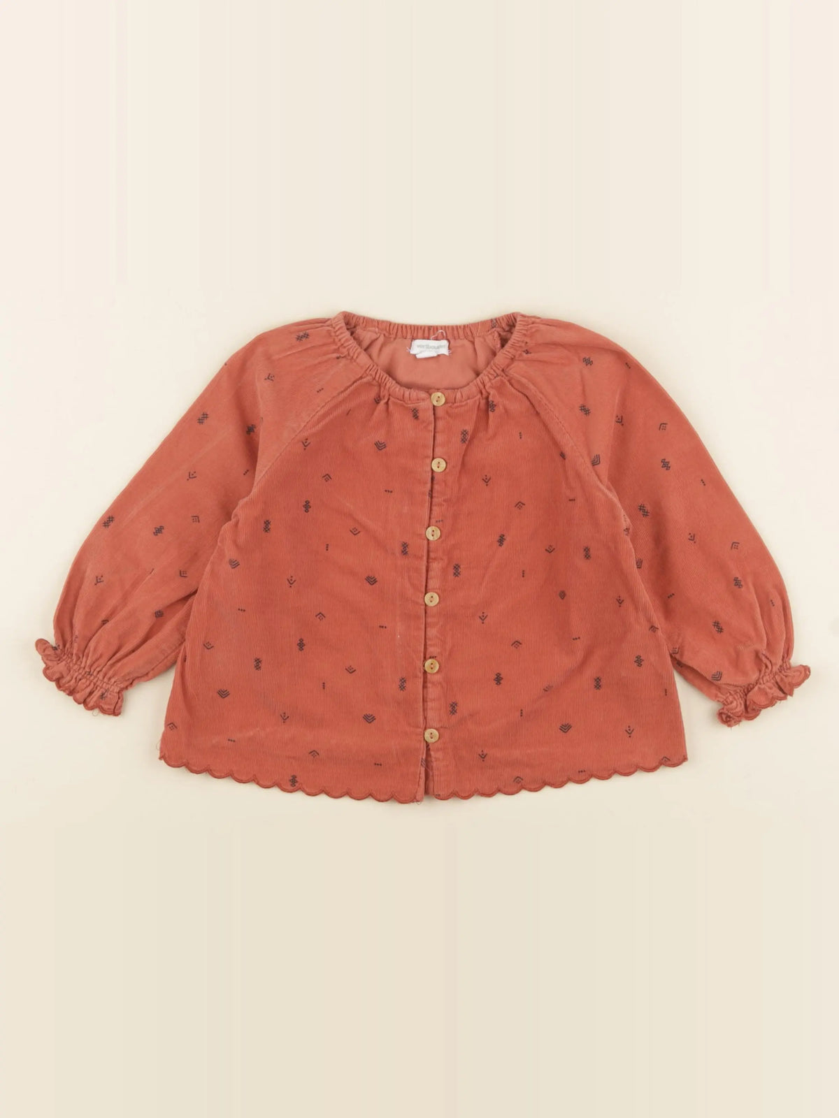 Vertbaudet - blouse marron - 24 mois