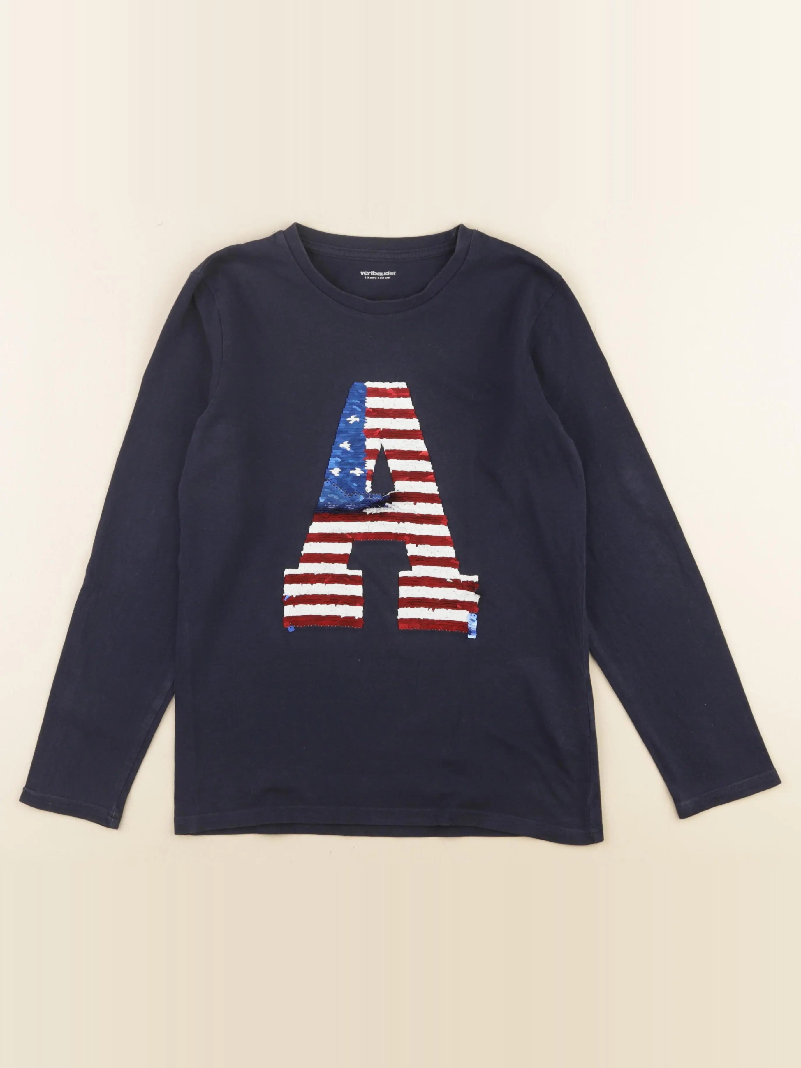 Vertbaudet - tee-shirt bleu - 10 ans