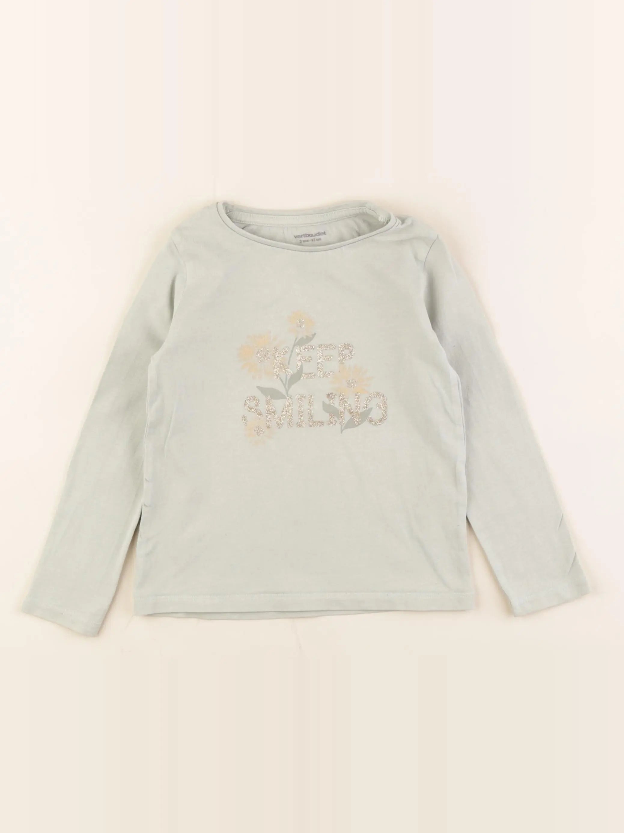 Vertbaudet - tee-shirt vert - 3 ans