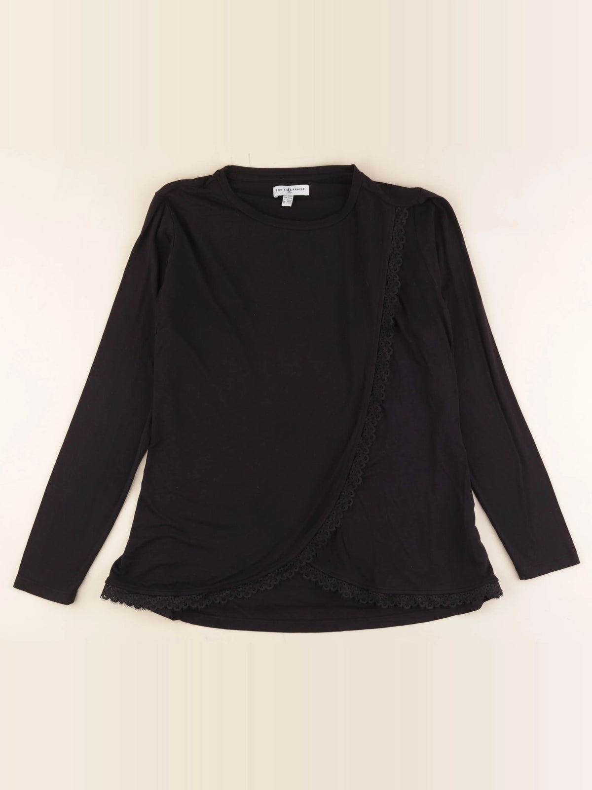 Envie de fraise - tee-shirt grossesse, allaitement noir - 38 à 40