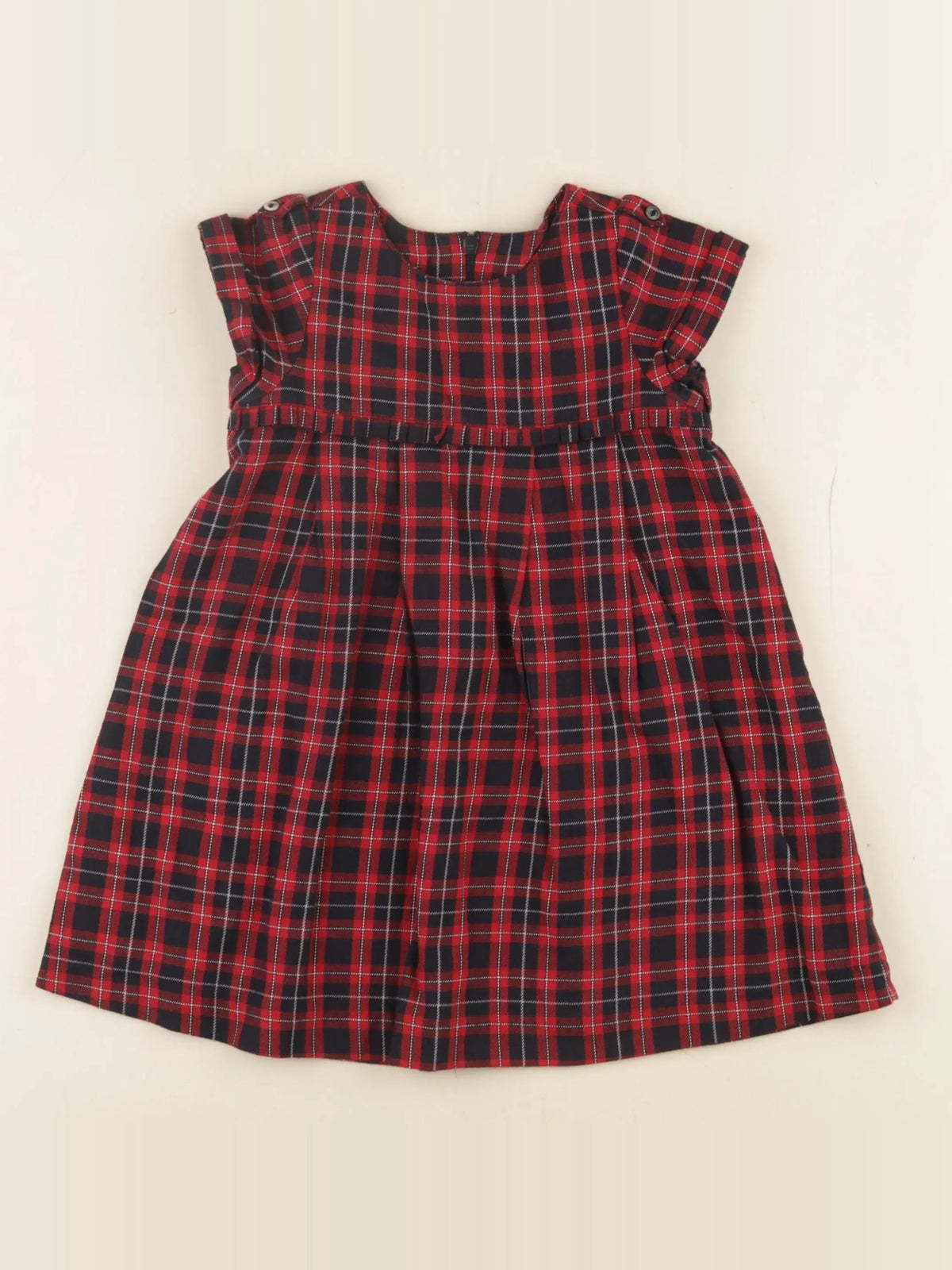 Jacadi - robe rouge, noir - 24 mois