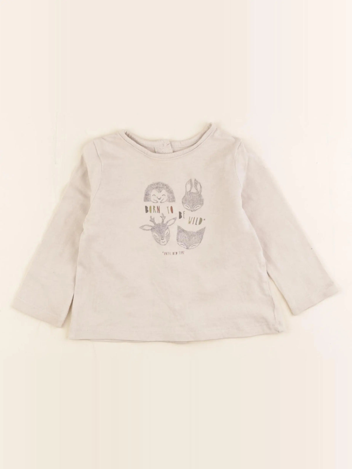 Vertbaudet - tee-shirt beige - 9 mois