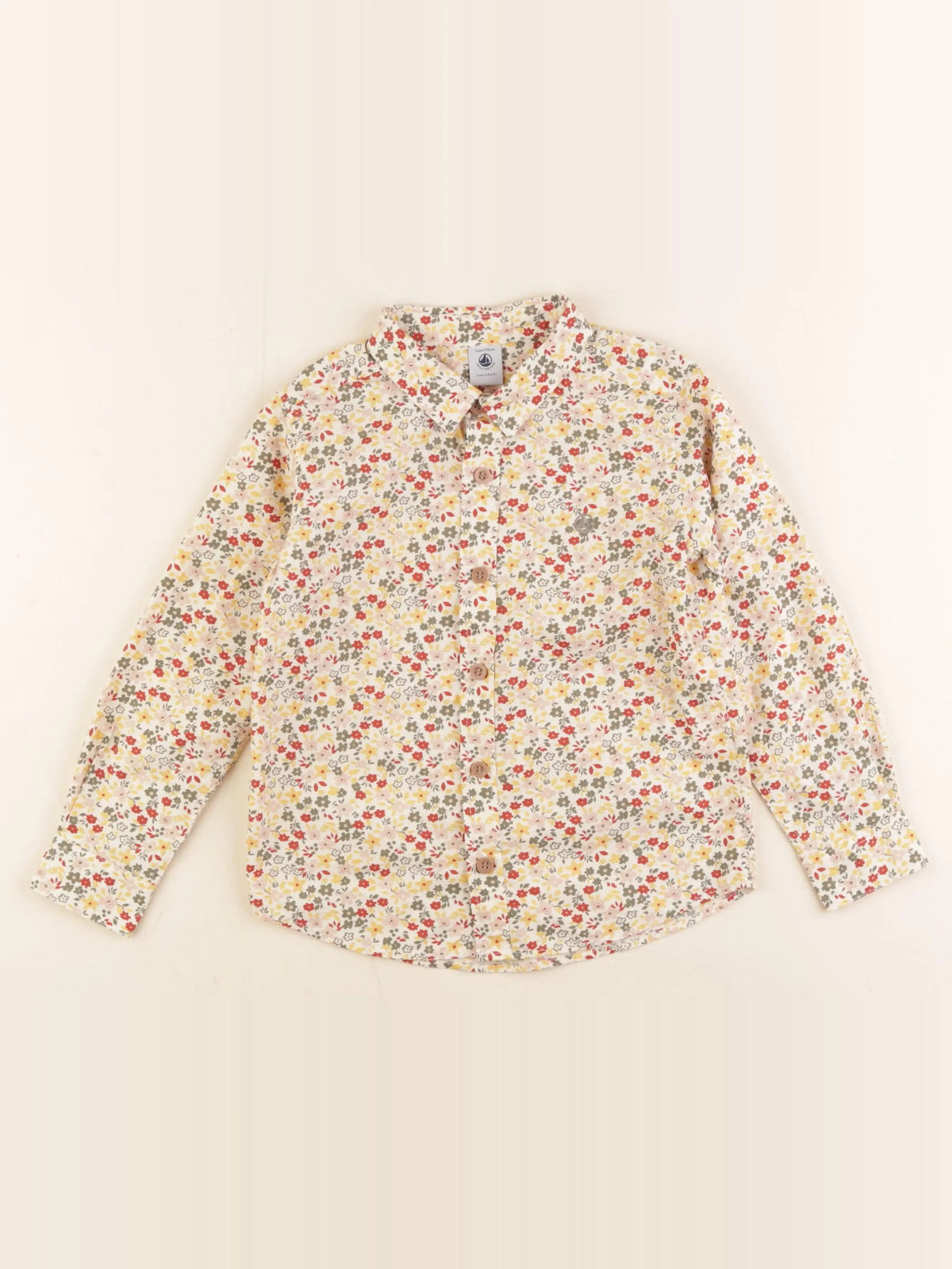 Petit Bateau - chemise jaune - 5 ans