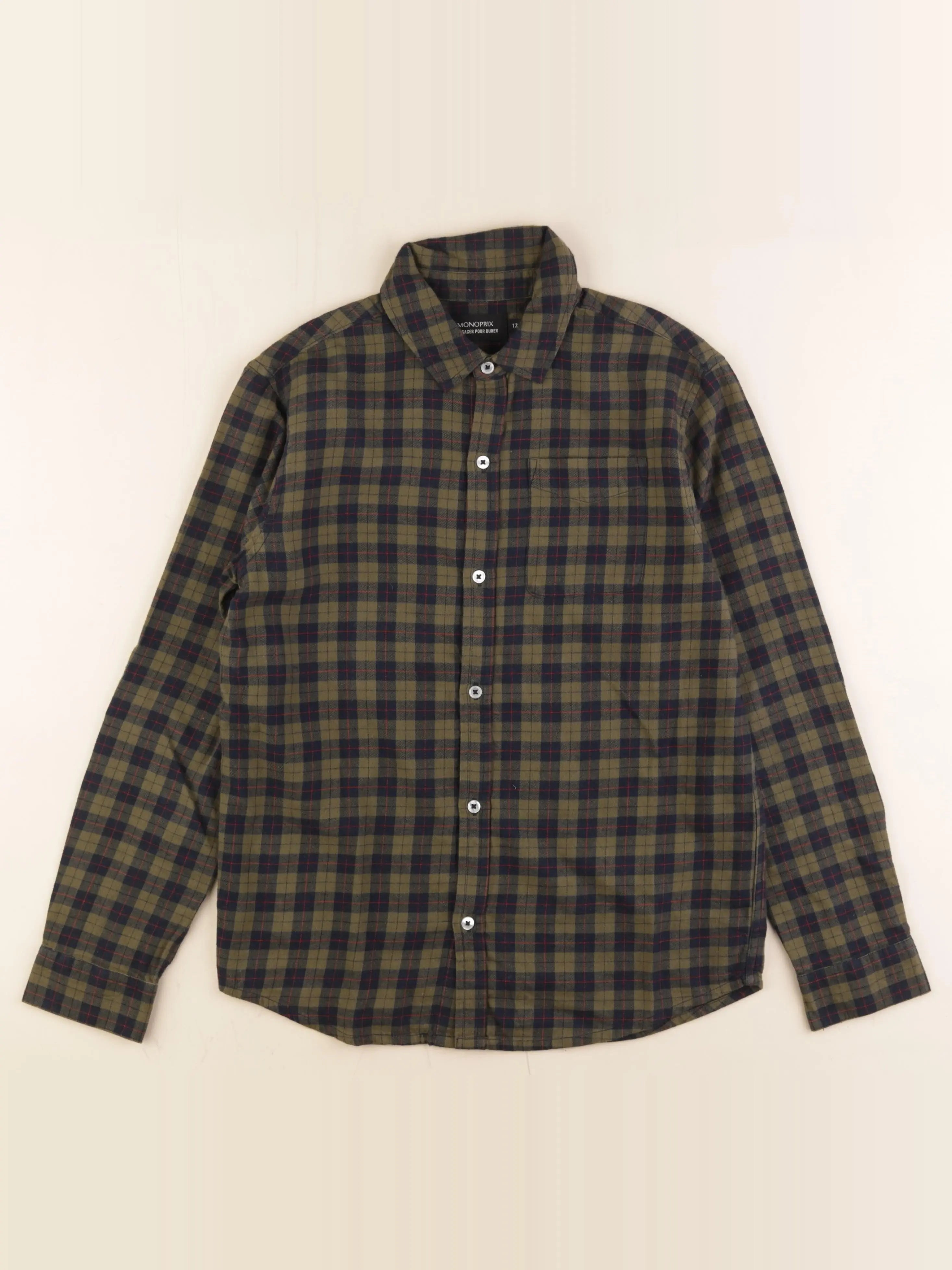 Monoprix - chemise vert - 12 ans