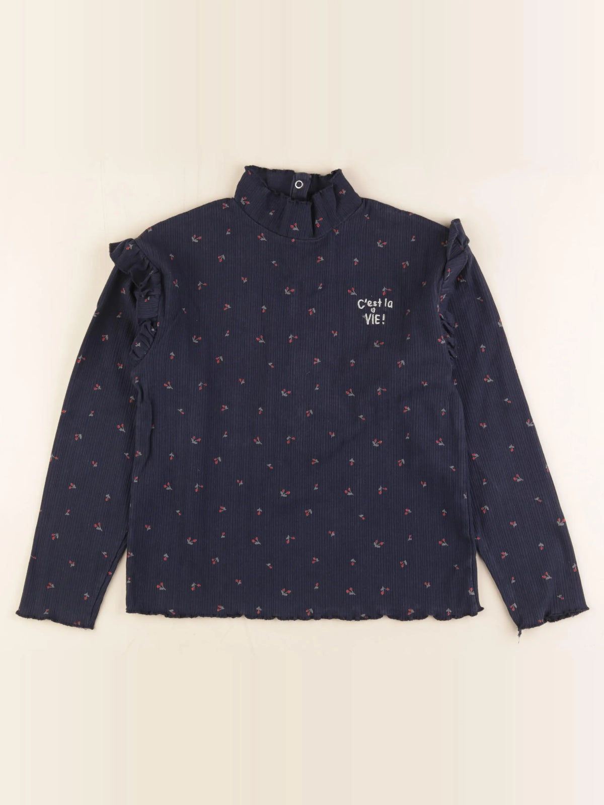 Vertbaudet - sous-pull bleu - 10 ans