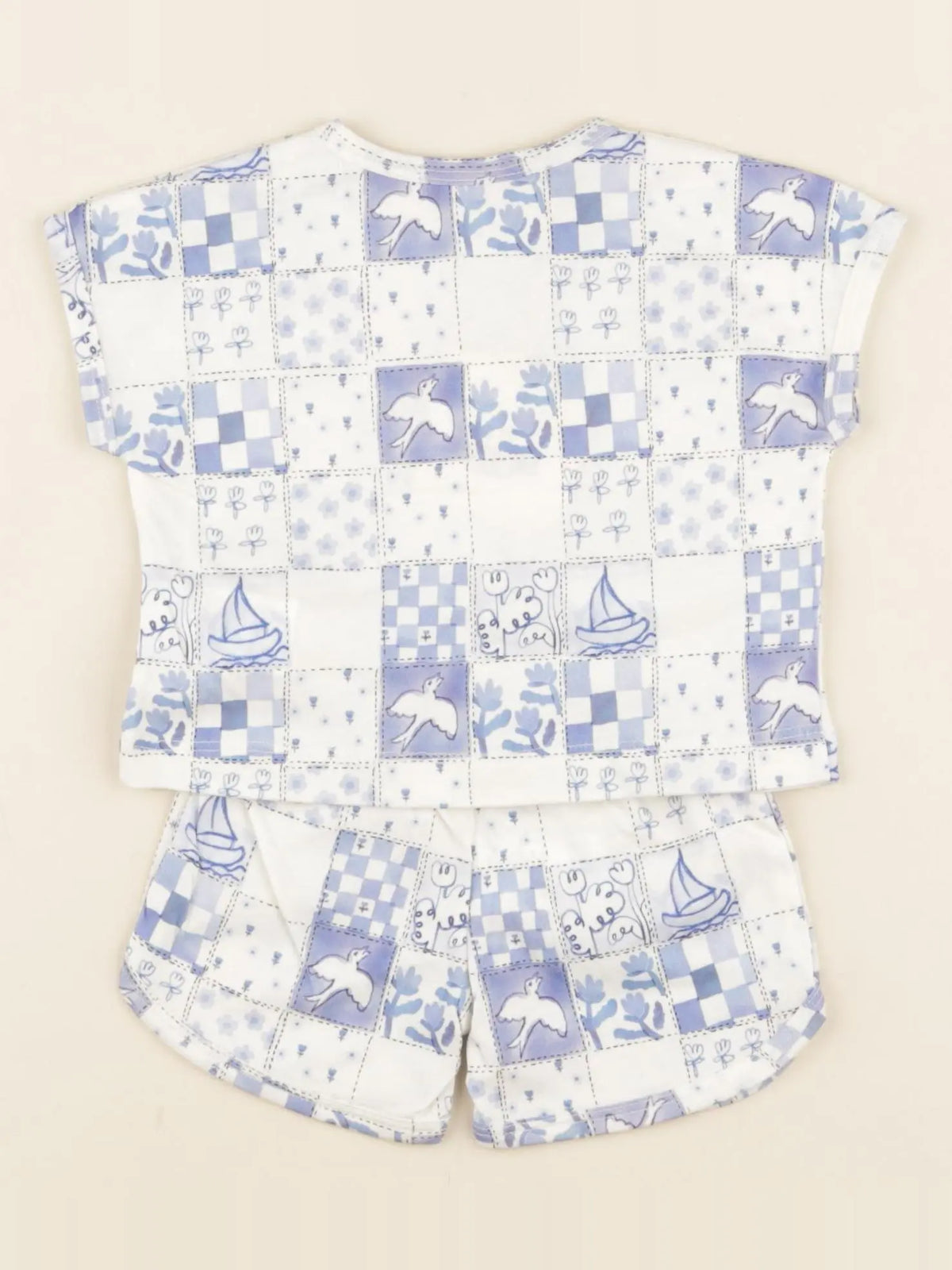 Ensemble blanc, bleu