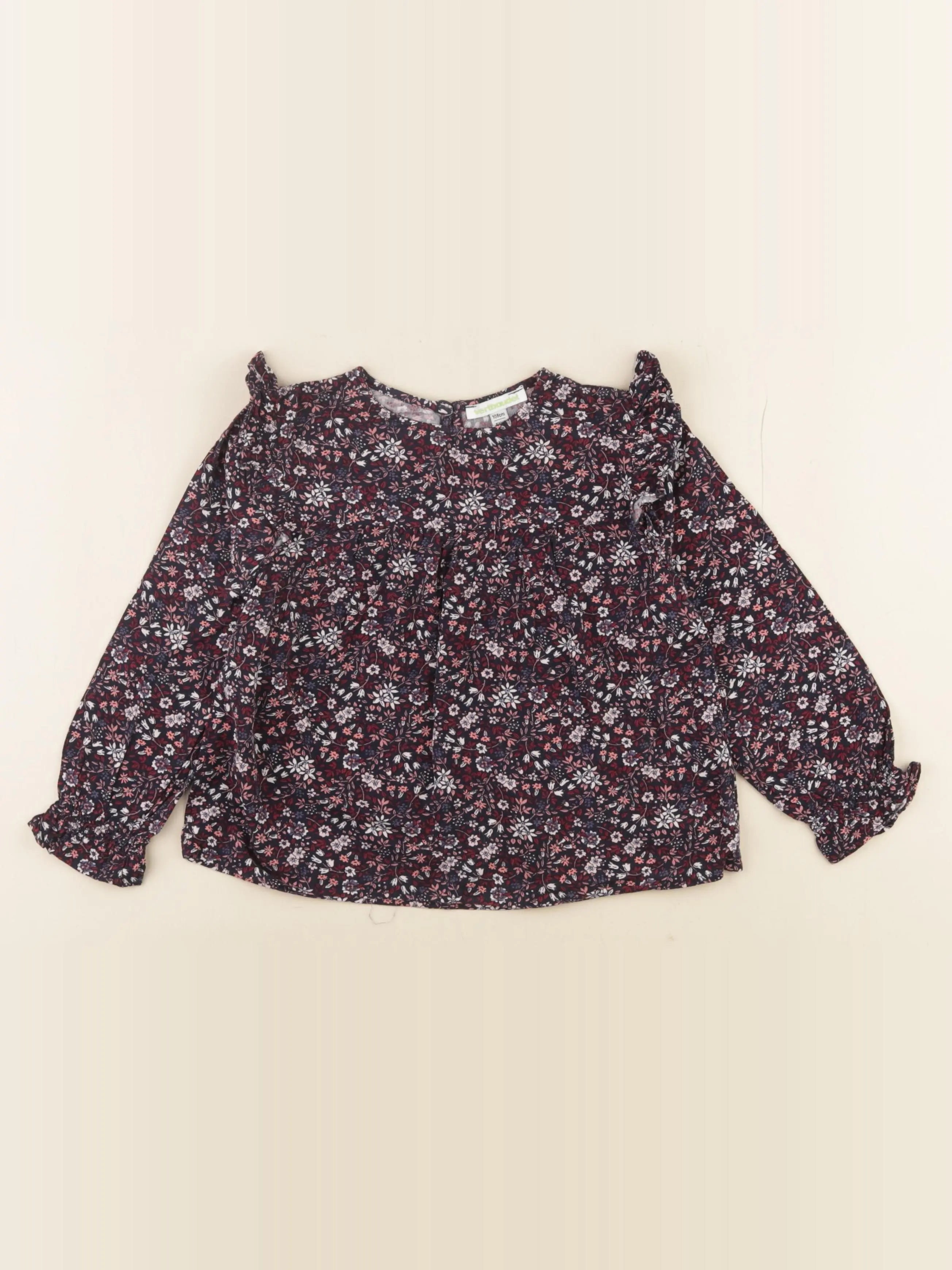 Vertbaudet - blouse bleu, rose - 6 ans