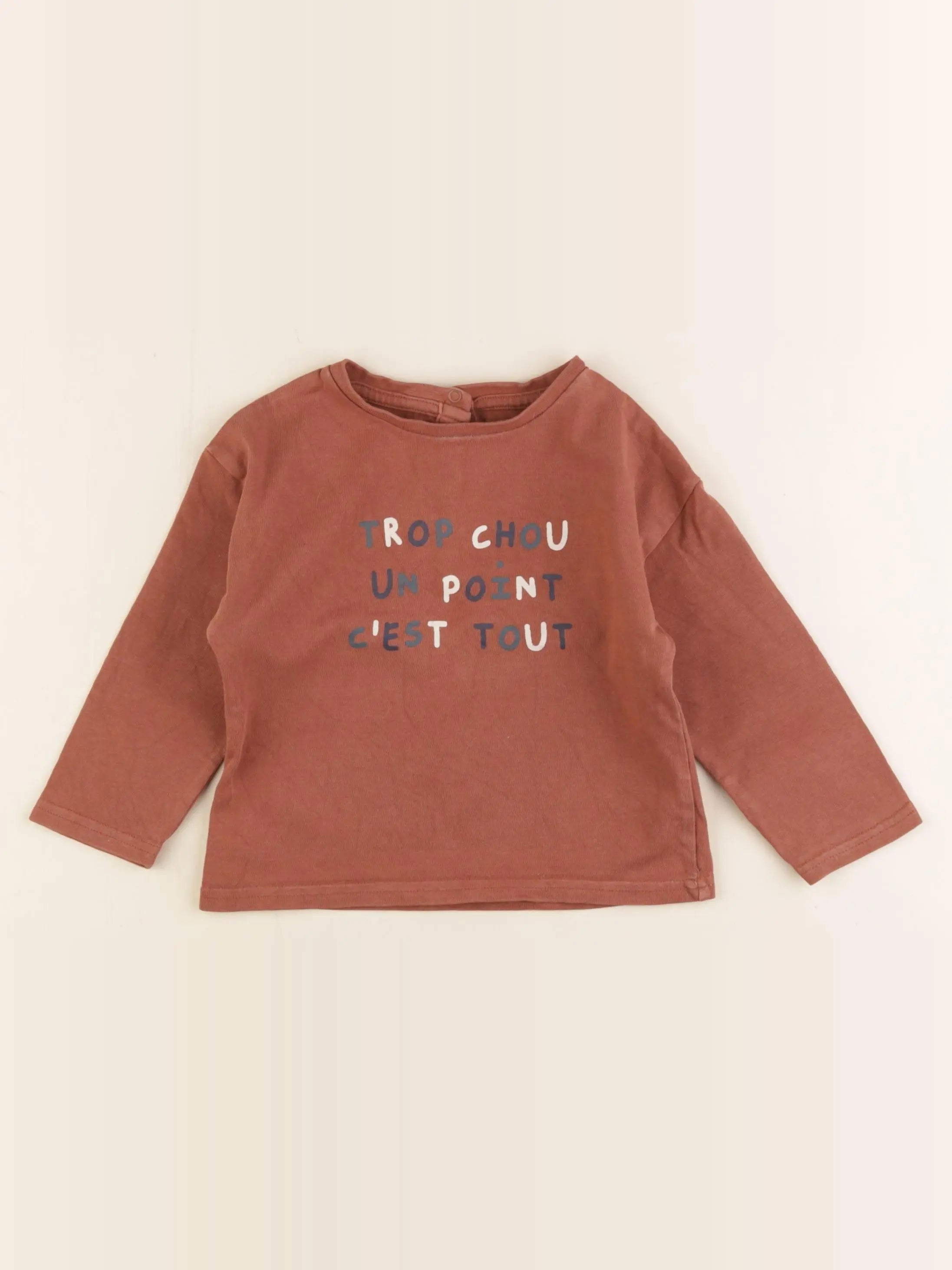 Vertbaudet - tee-shirt marron - 24 mois