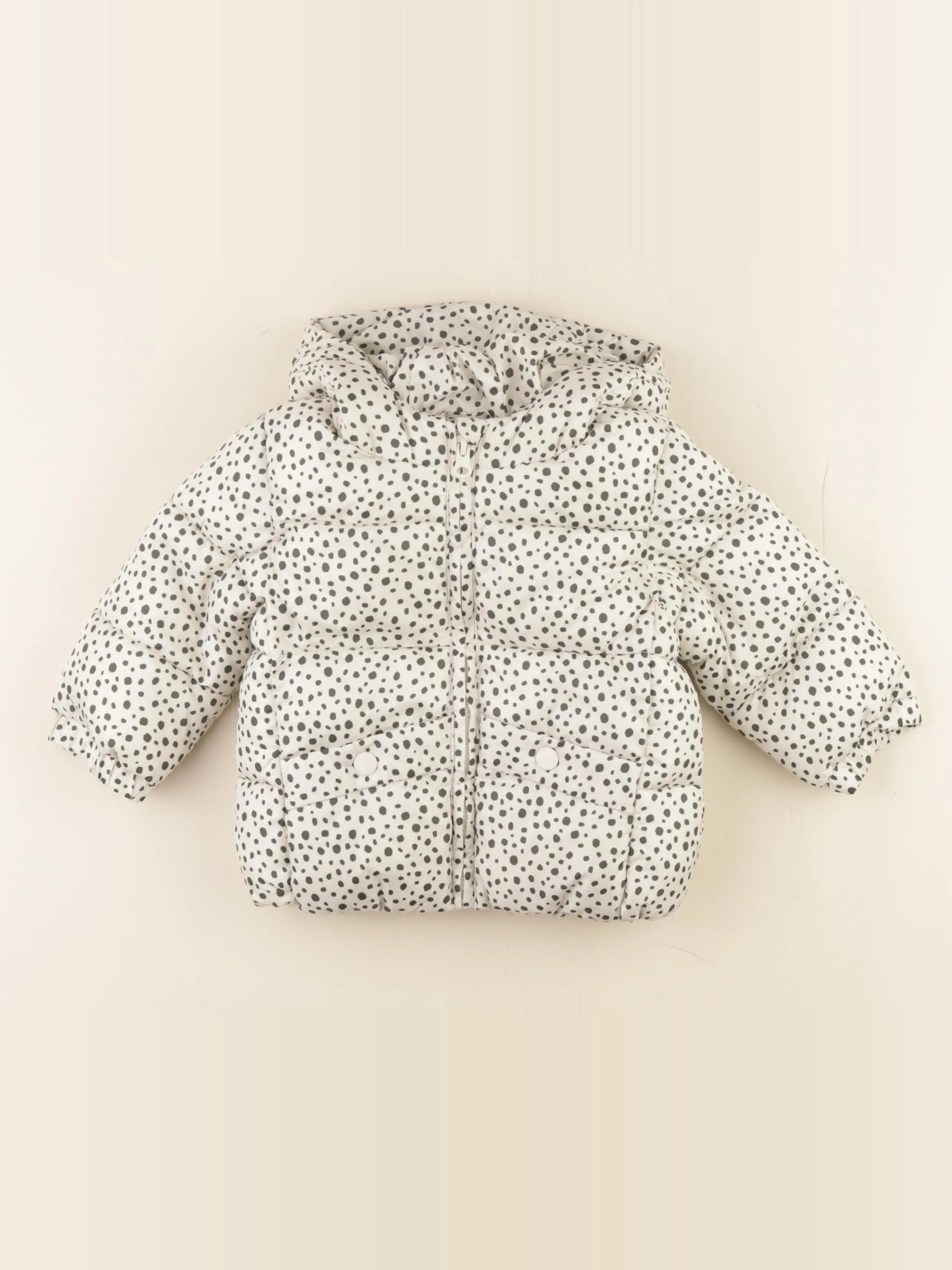 Mango - doudoune blanc, noir - 9/12 mois