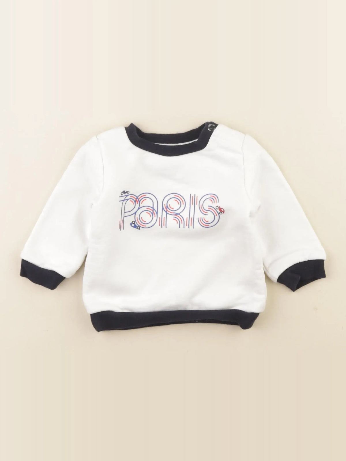 Jacadi - sweat blanc - 6 mois