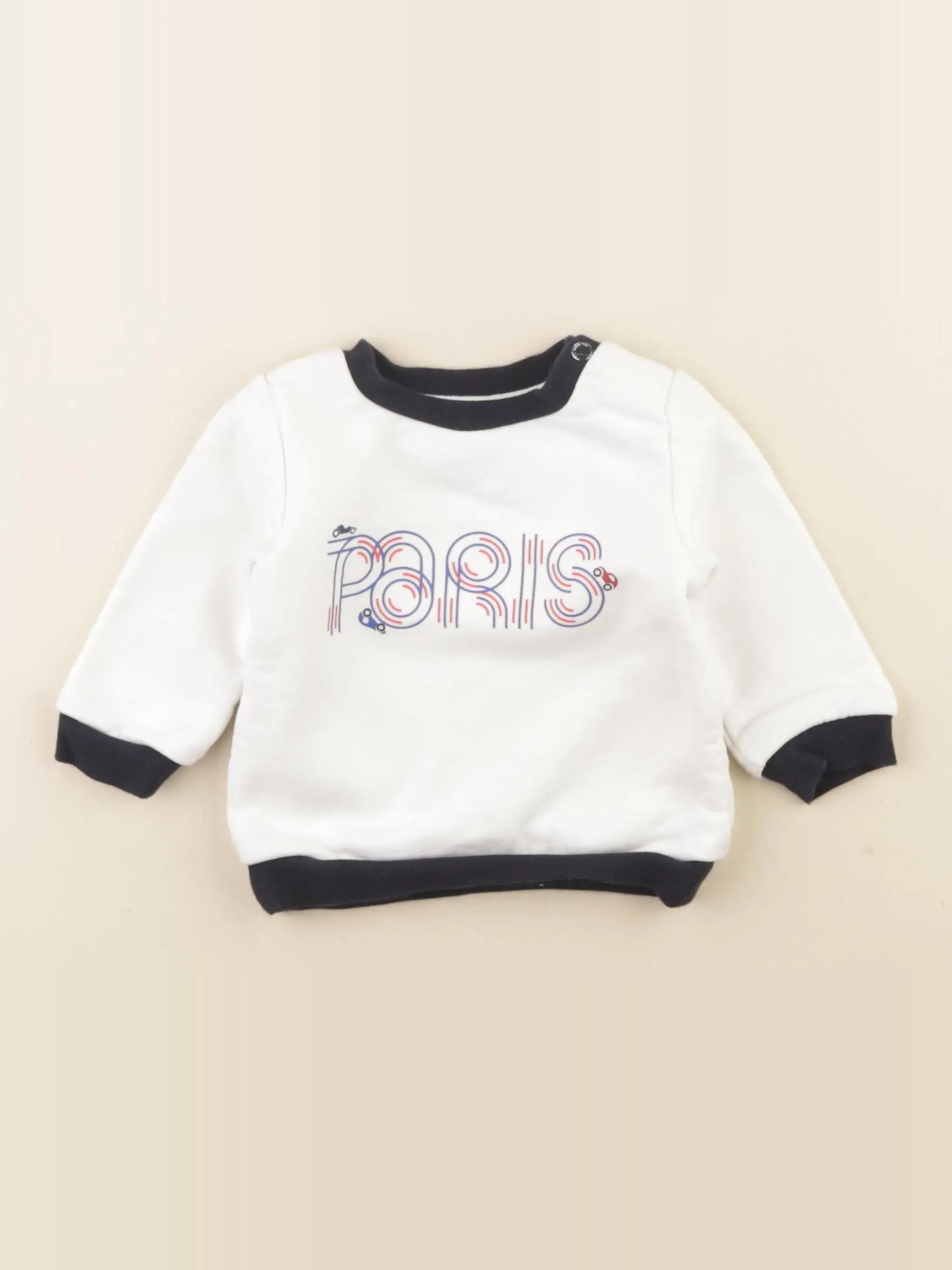 Jacadi - sweat blanc - 6 mois