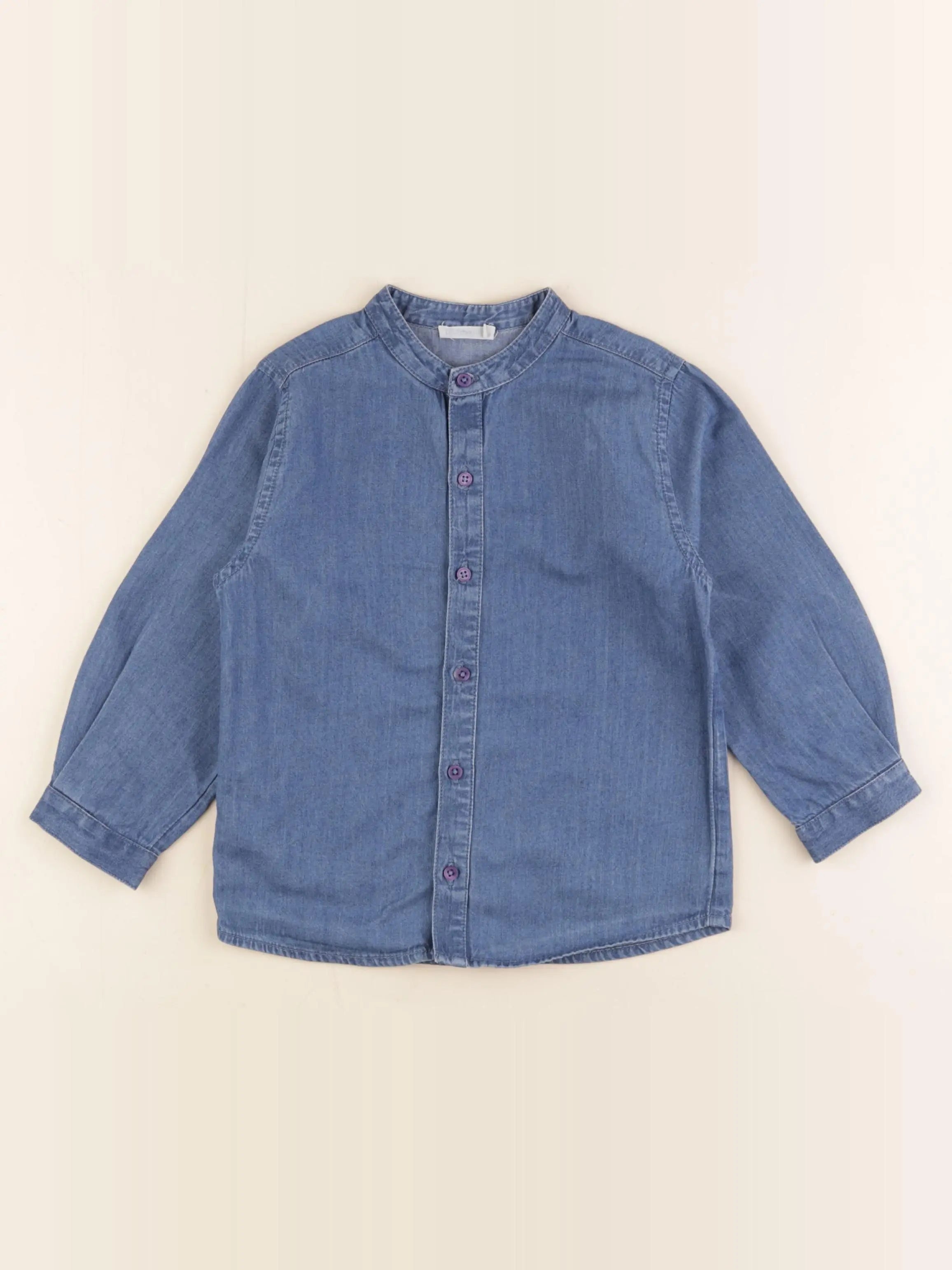Boutchou - chemise bleu - 36 mois