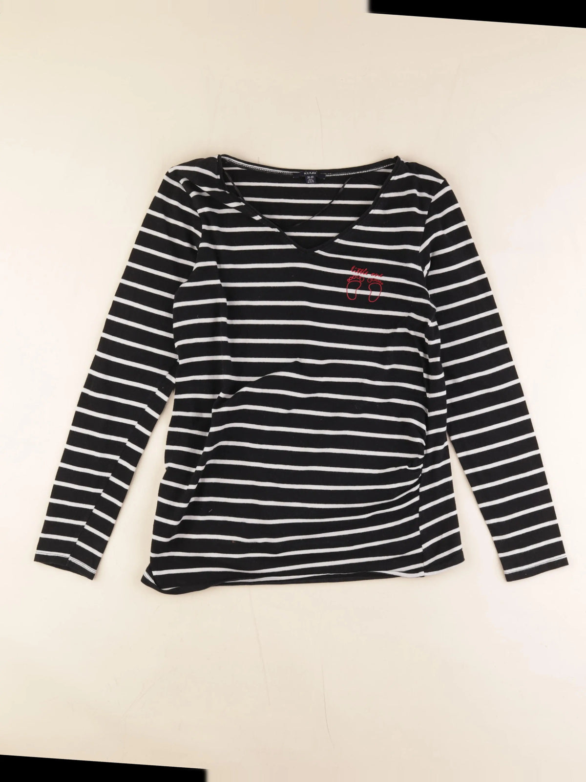 Kiabi - tee-shirt grossesse bleu, blanc - 38 à 40