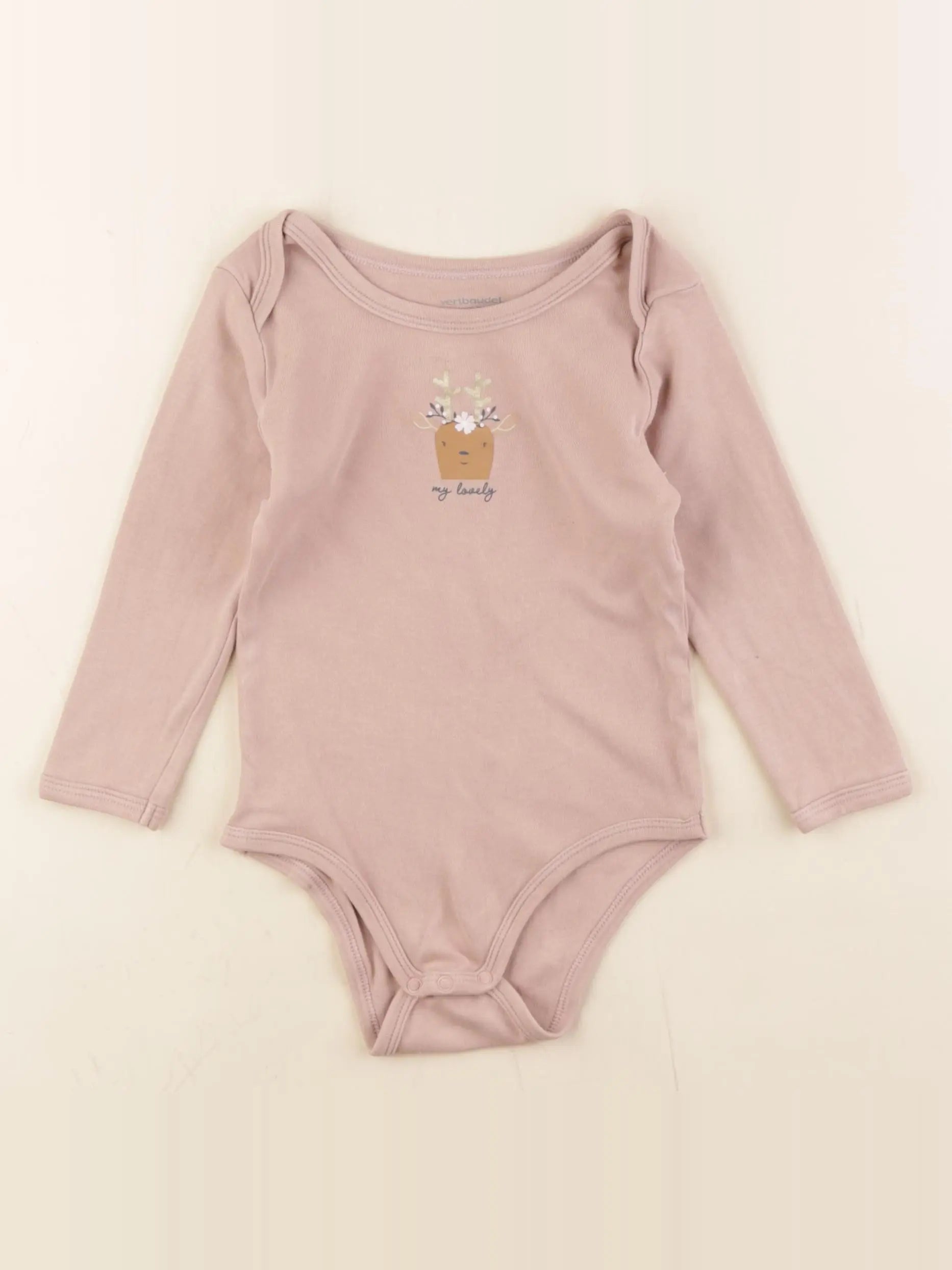 Vertbaudet - body rose - 24 mois