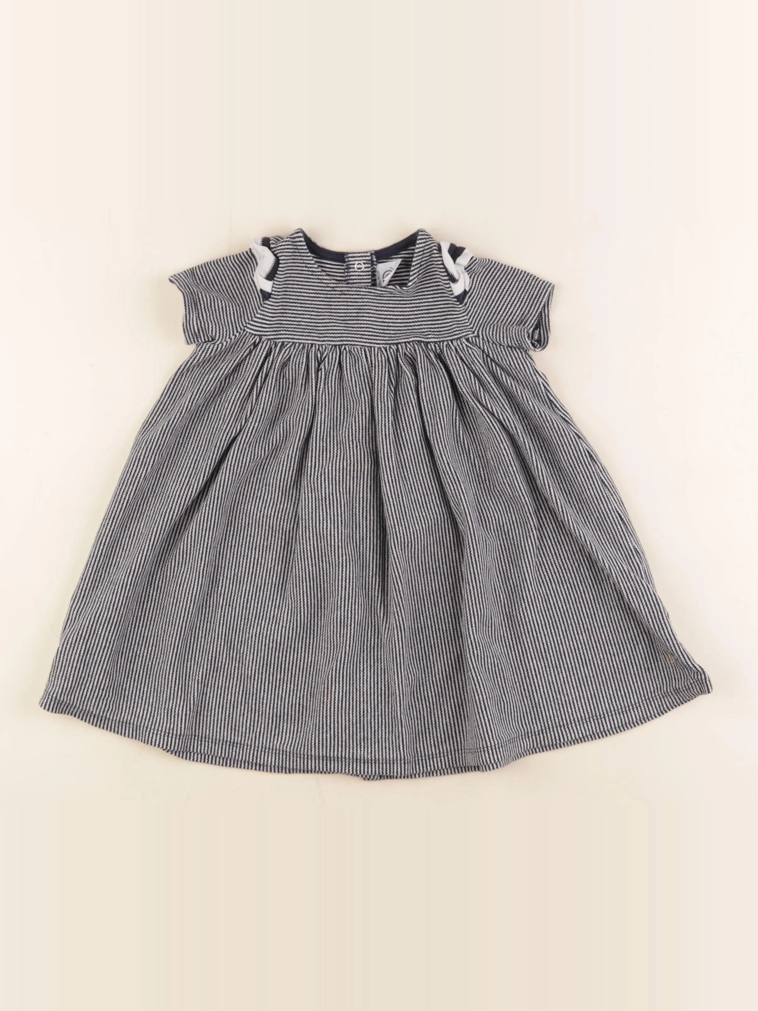 Petit Bateau - robe bleu - 18 mois