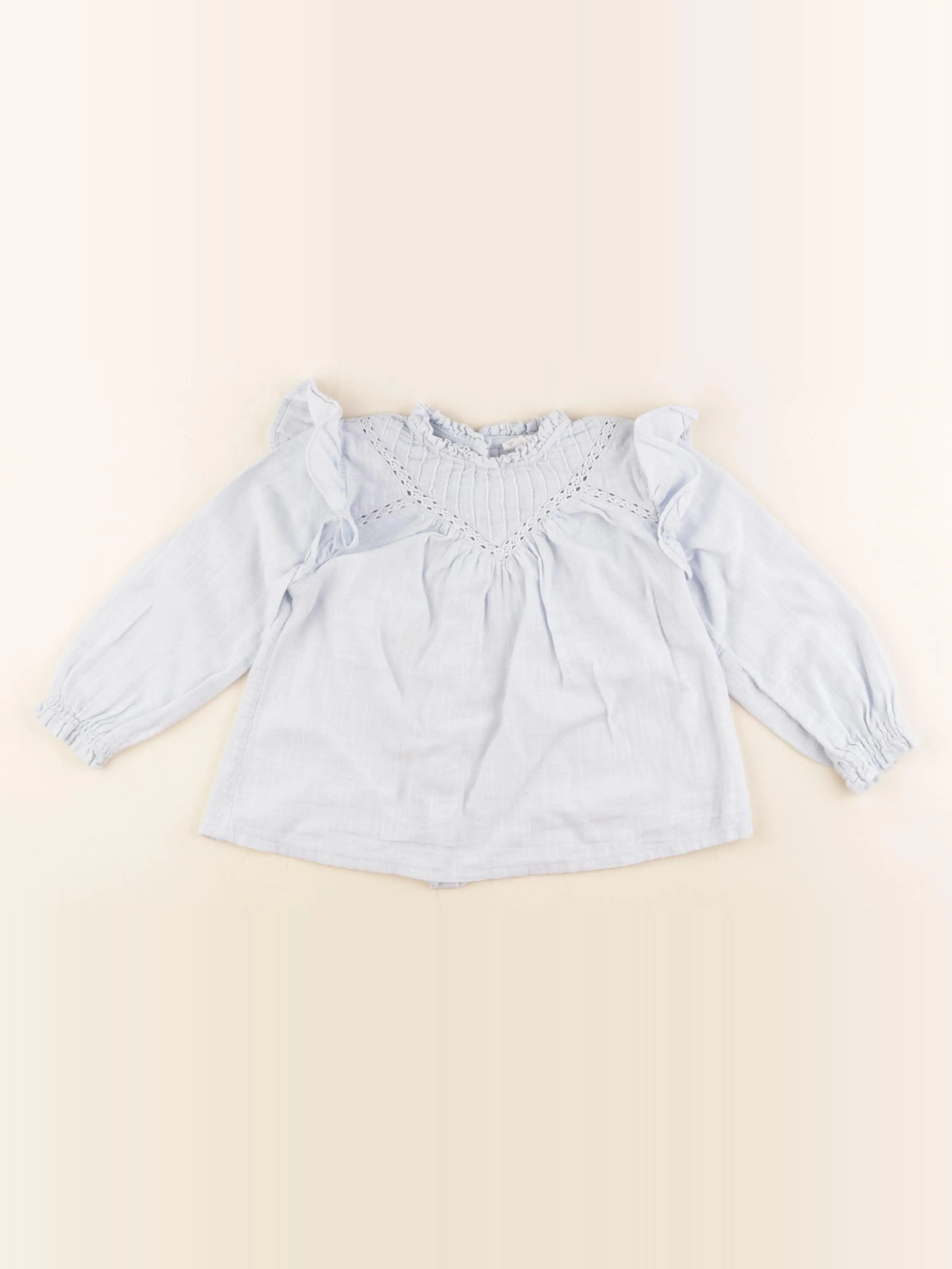 Vertbaudet - blouse bleu - 24 mois