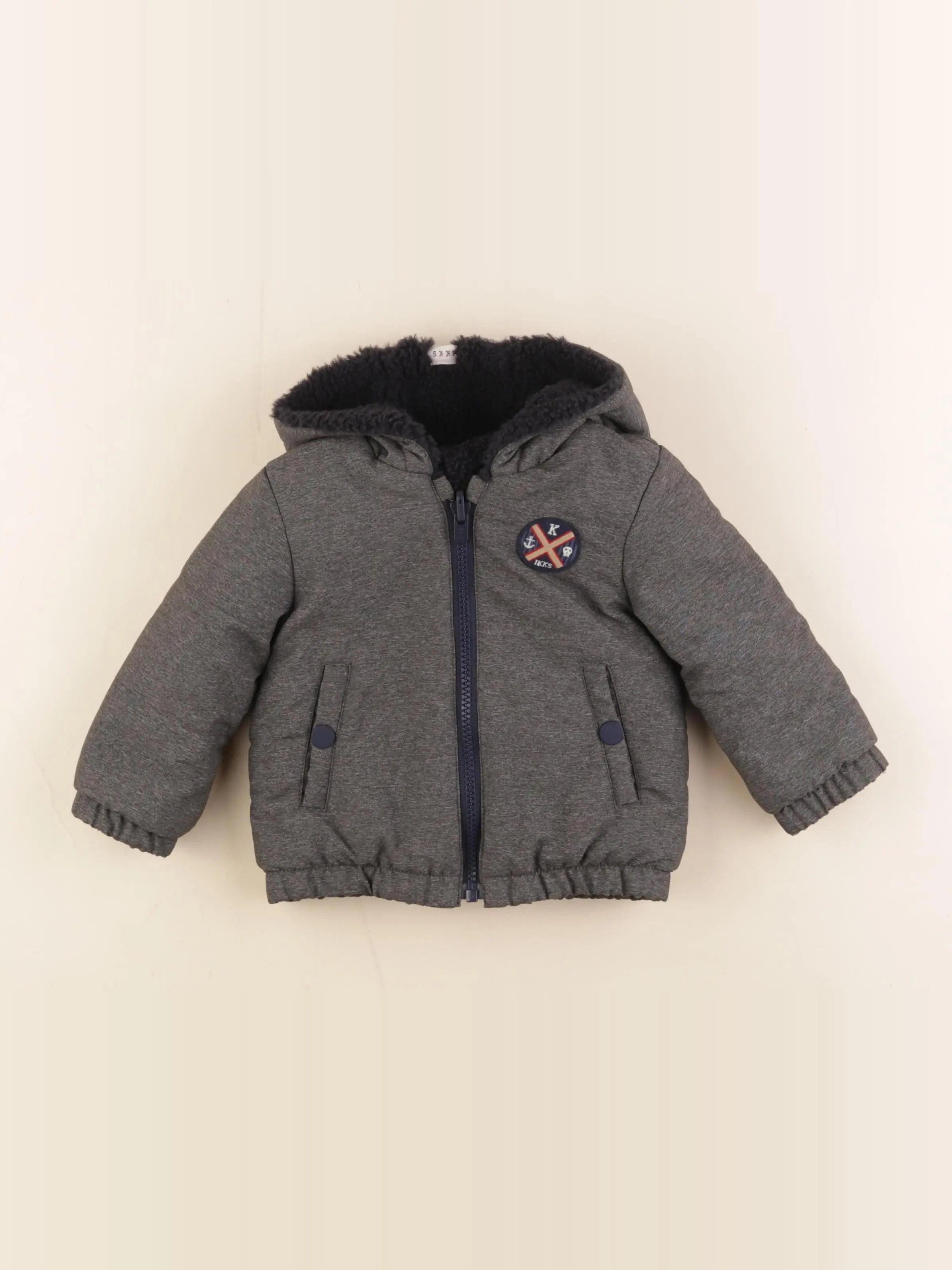 IKKS - veste réversible gris - 12 mois