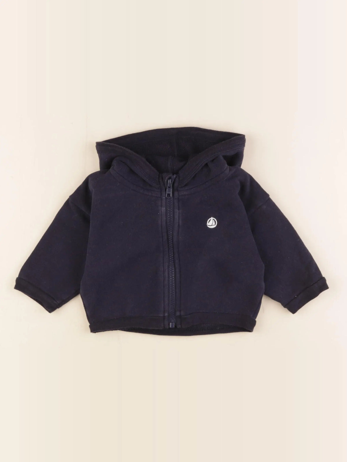 Petit Bateau - sweat bleu - 6 mois