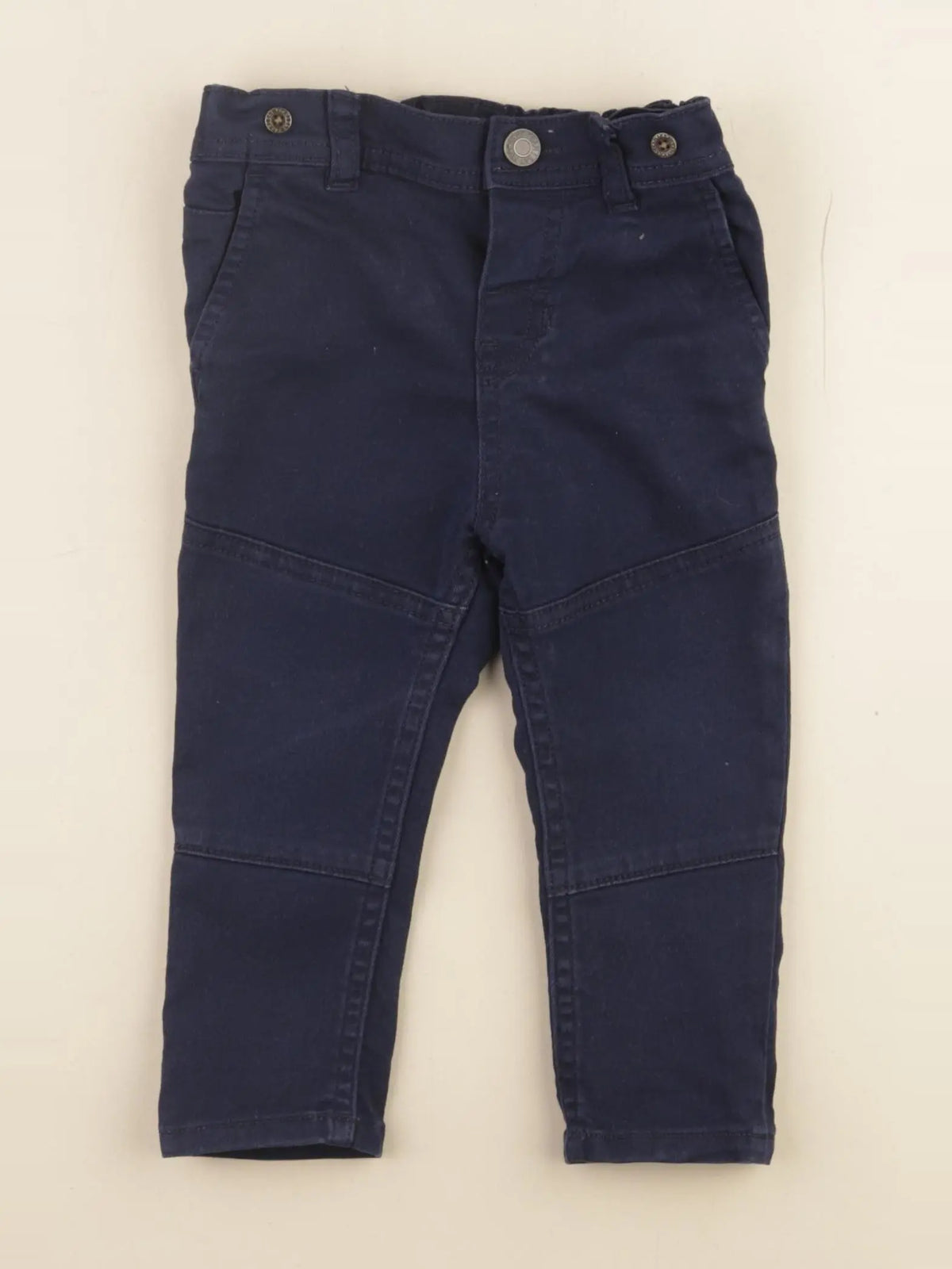 H&M - pantalon bleu - 9/12 mois
