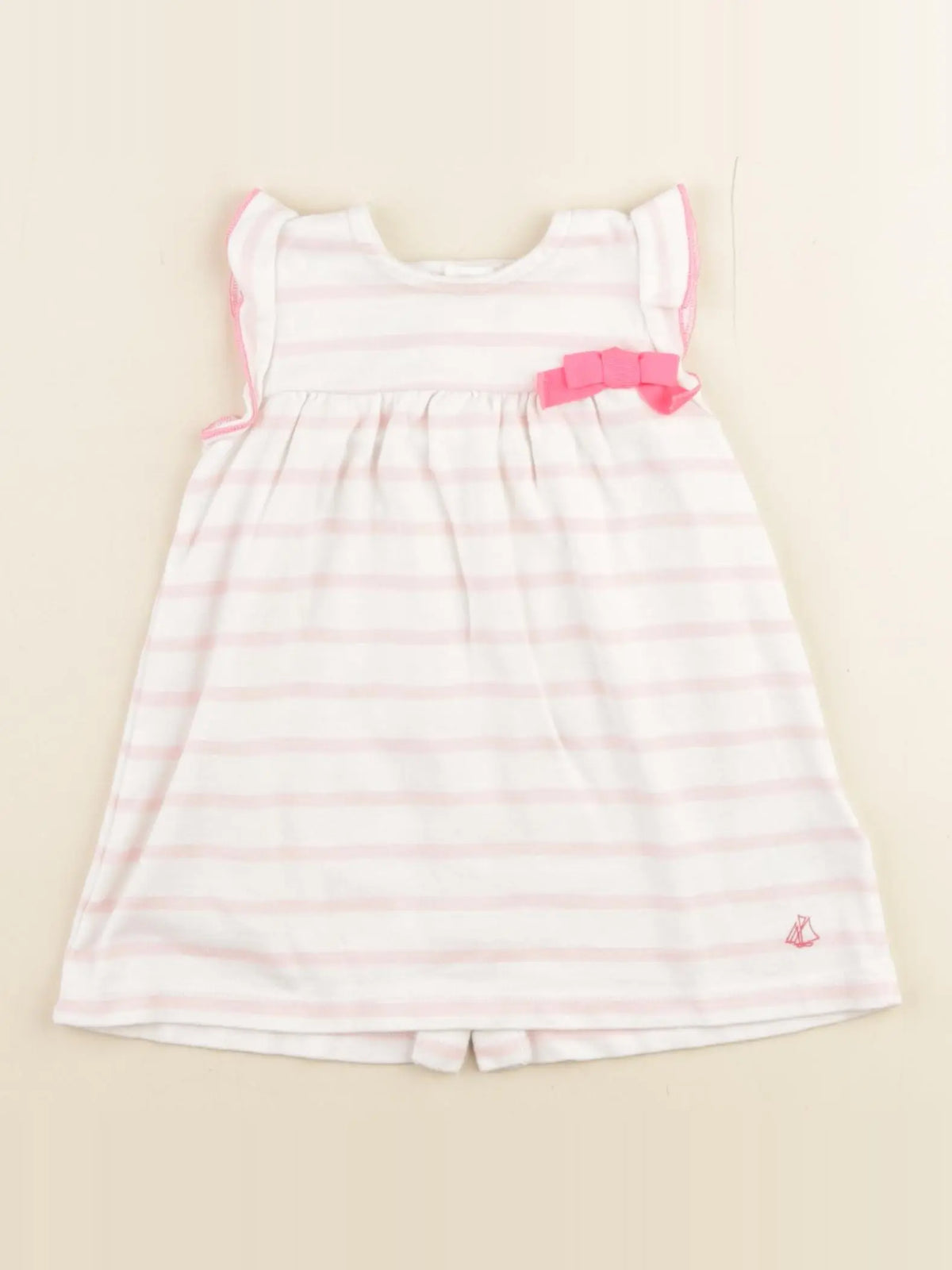 Petit Bateau - robe blanc - 3 mois
