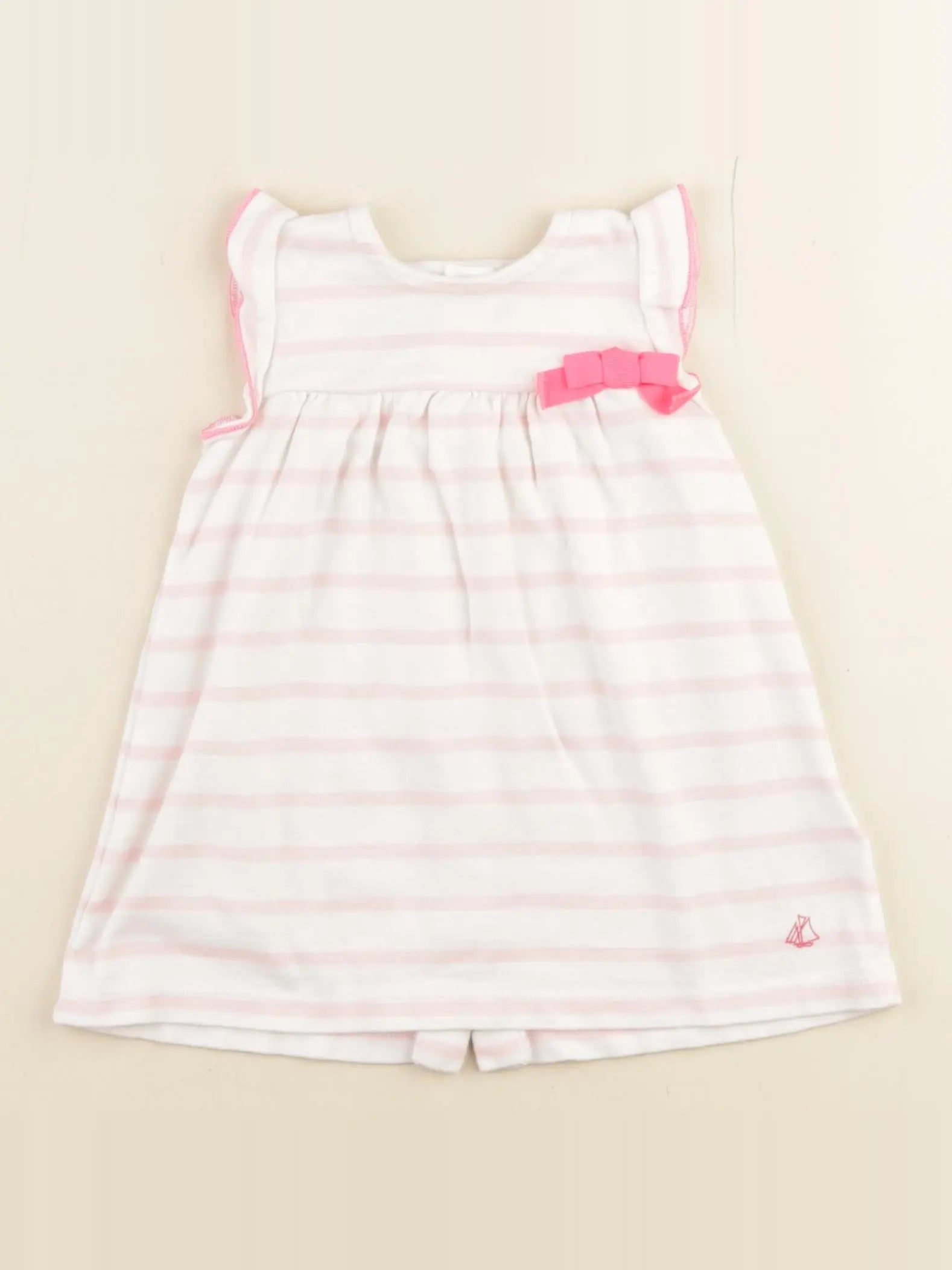 Petit Bateau - robe blanc - 3 mois