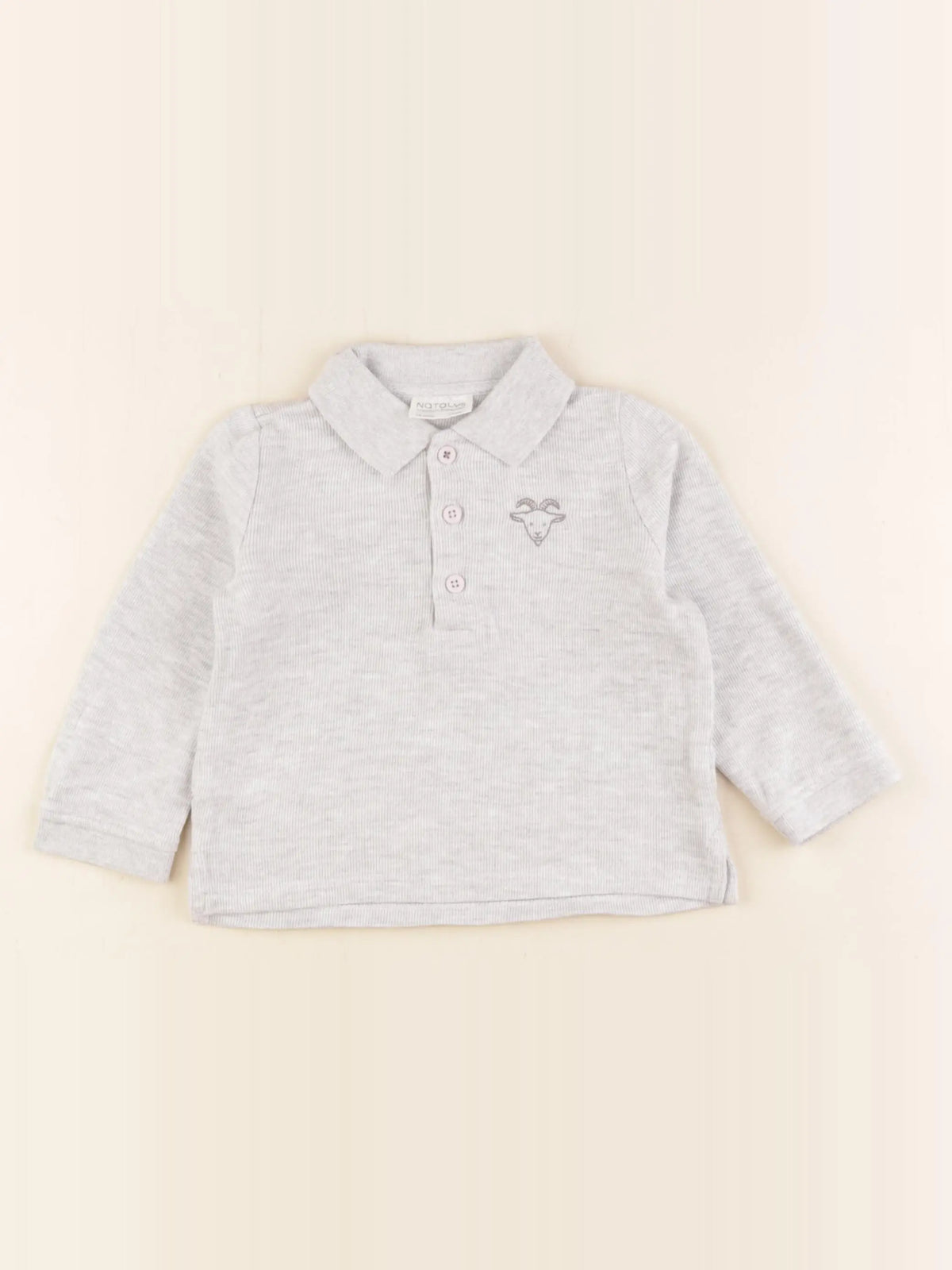 Natalys - polo gris - 12 mois