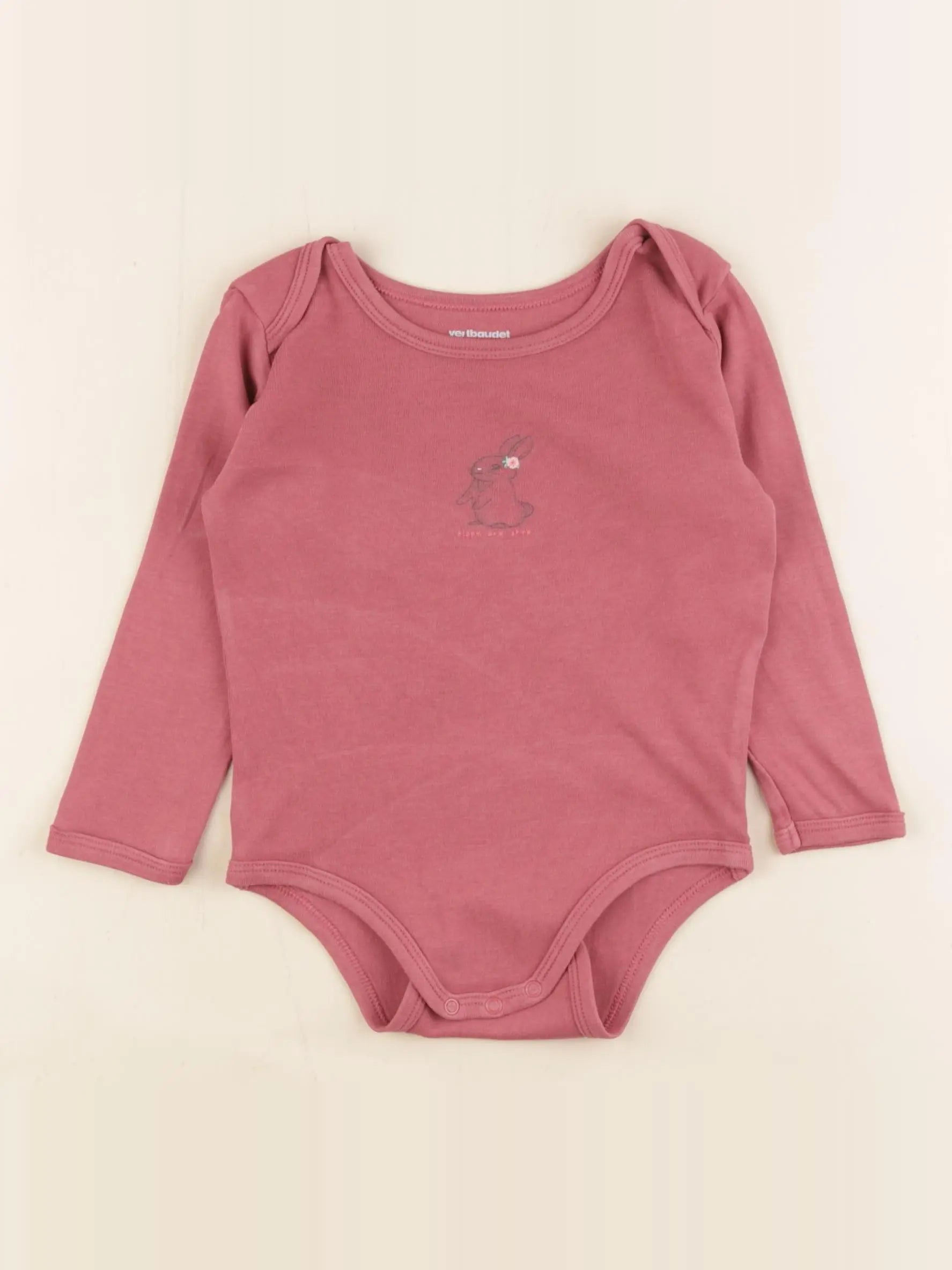 Vertbaudet - body rose - 24 mois
