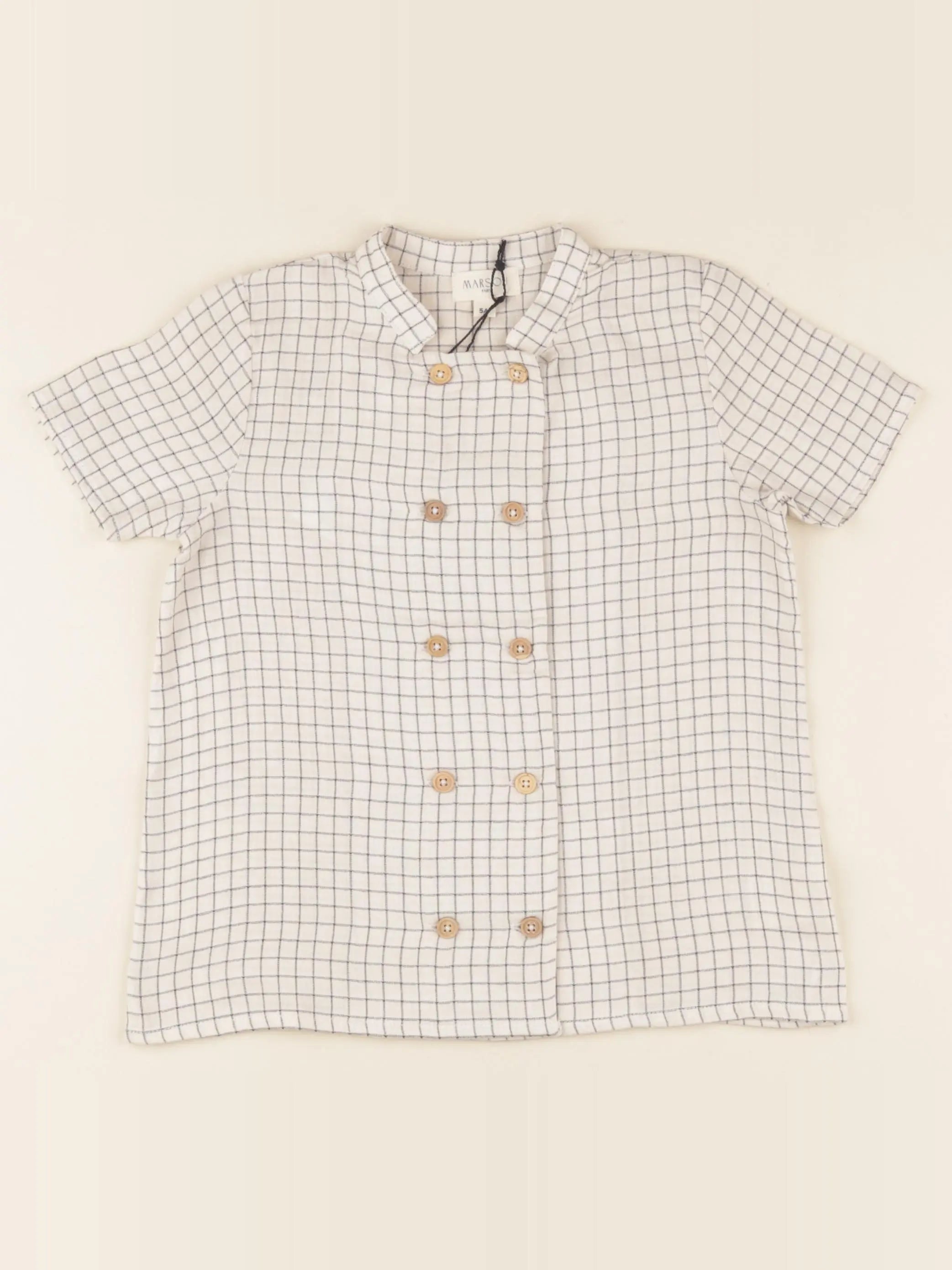 Chemise Vichy écru