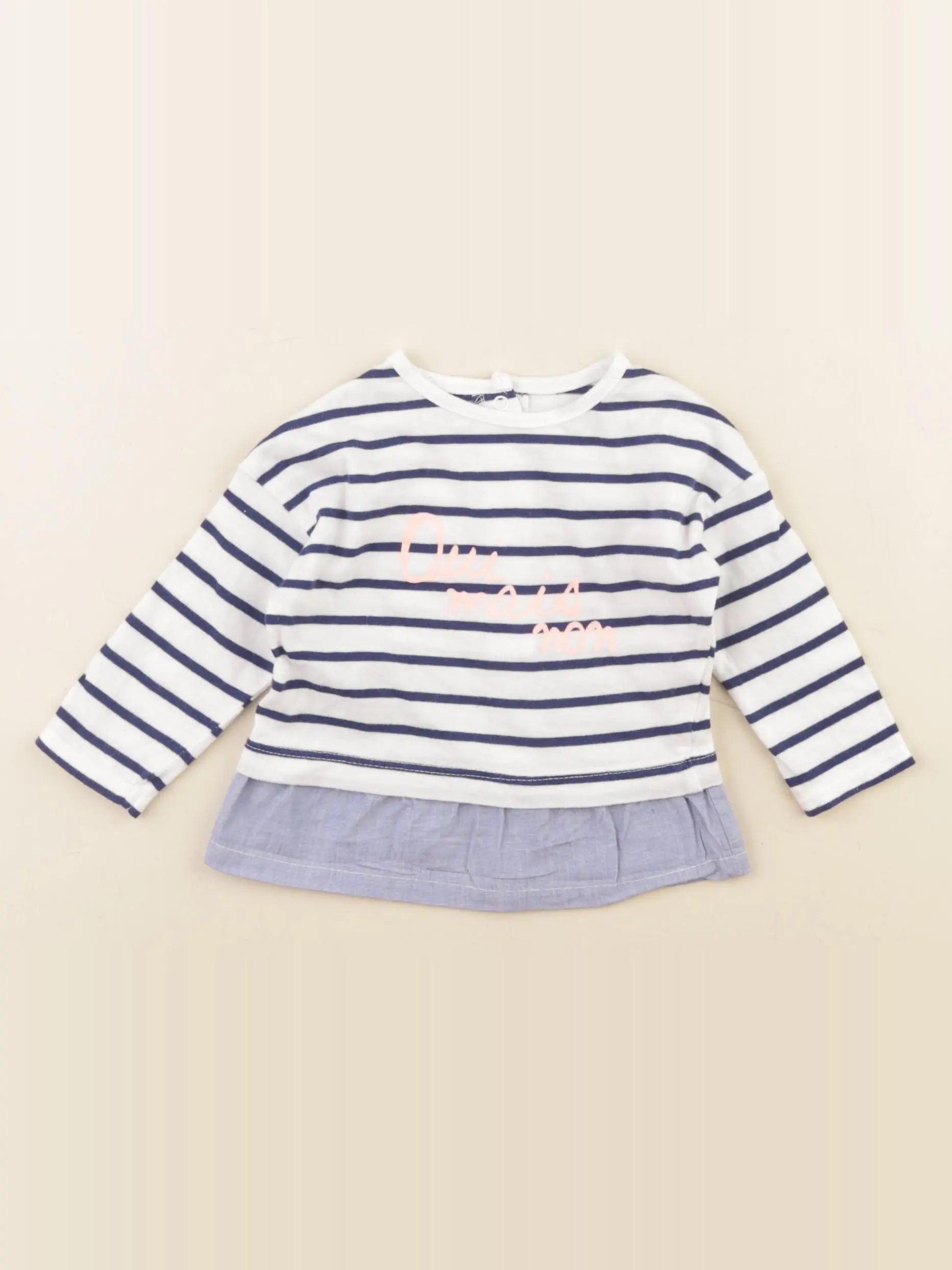 Vertbaudet - tee-shirt blanc - 6 mois