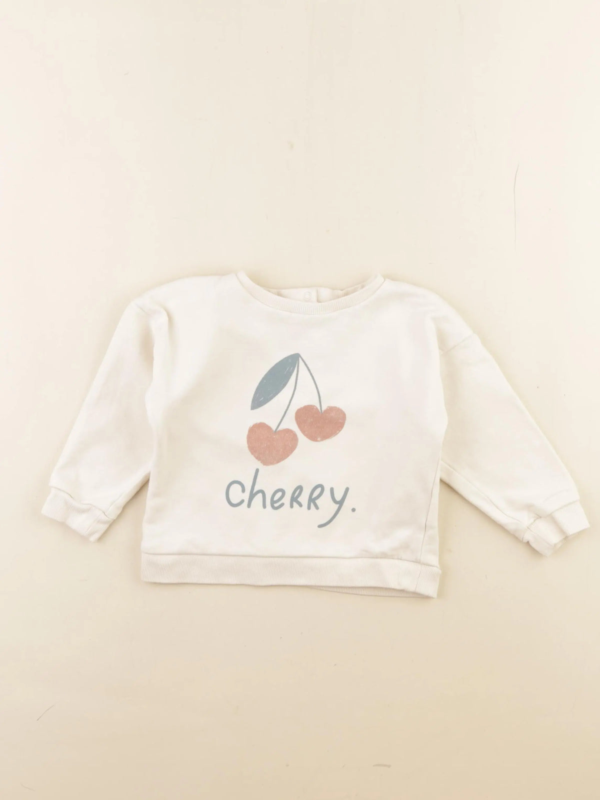 Vertbaudet - sweat beige - 24 mois