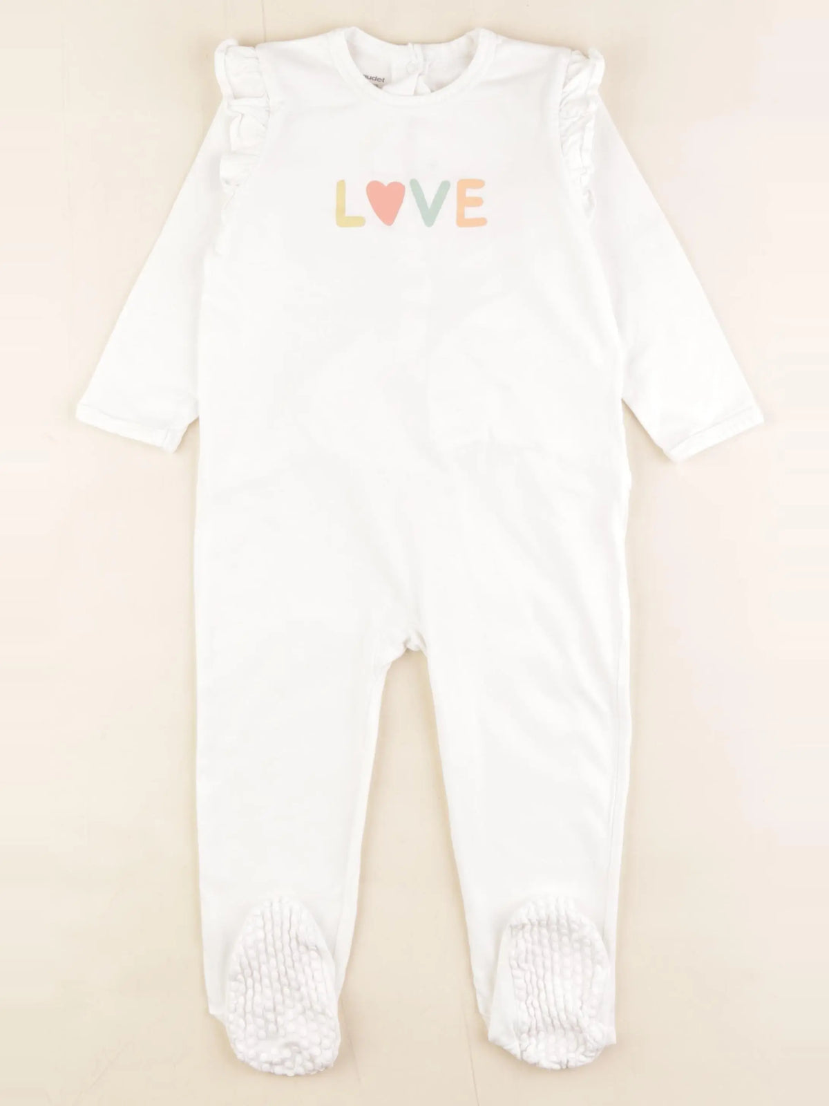 Vertbaudet - pyjama coton blanc - 24 mois