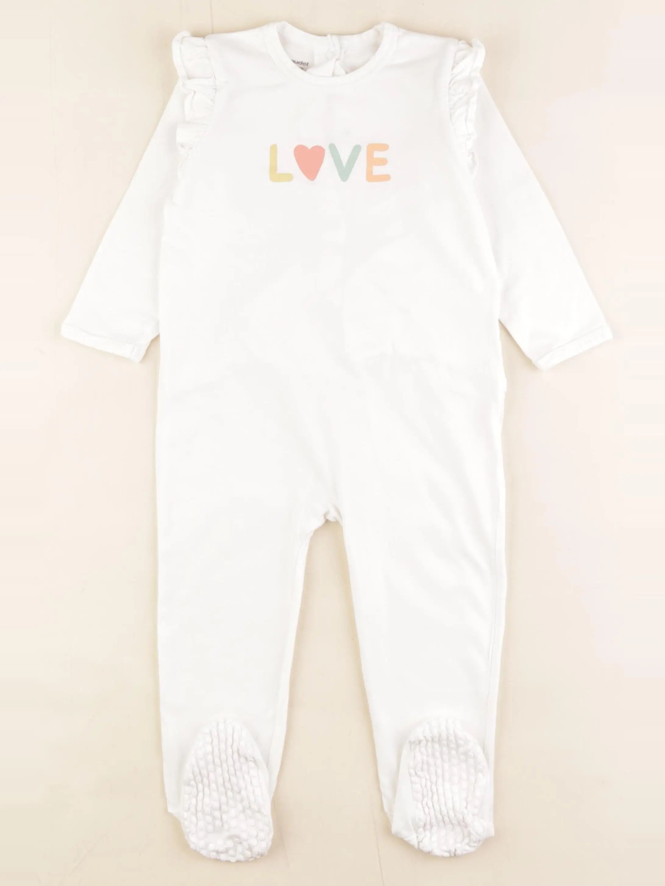 Vertbaudet - pyjama coton blanc - 24 mois