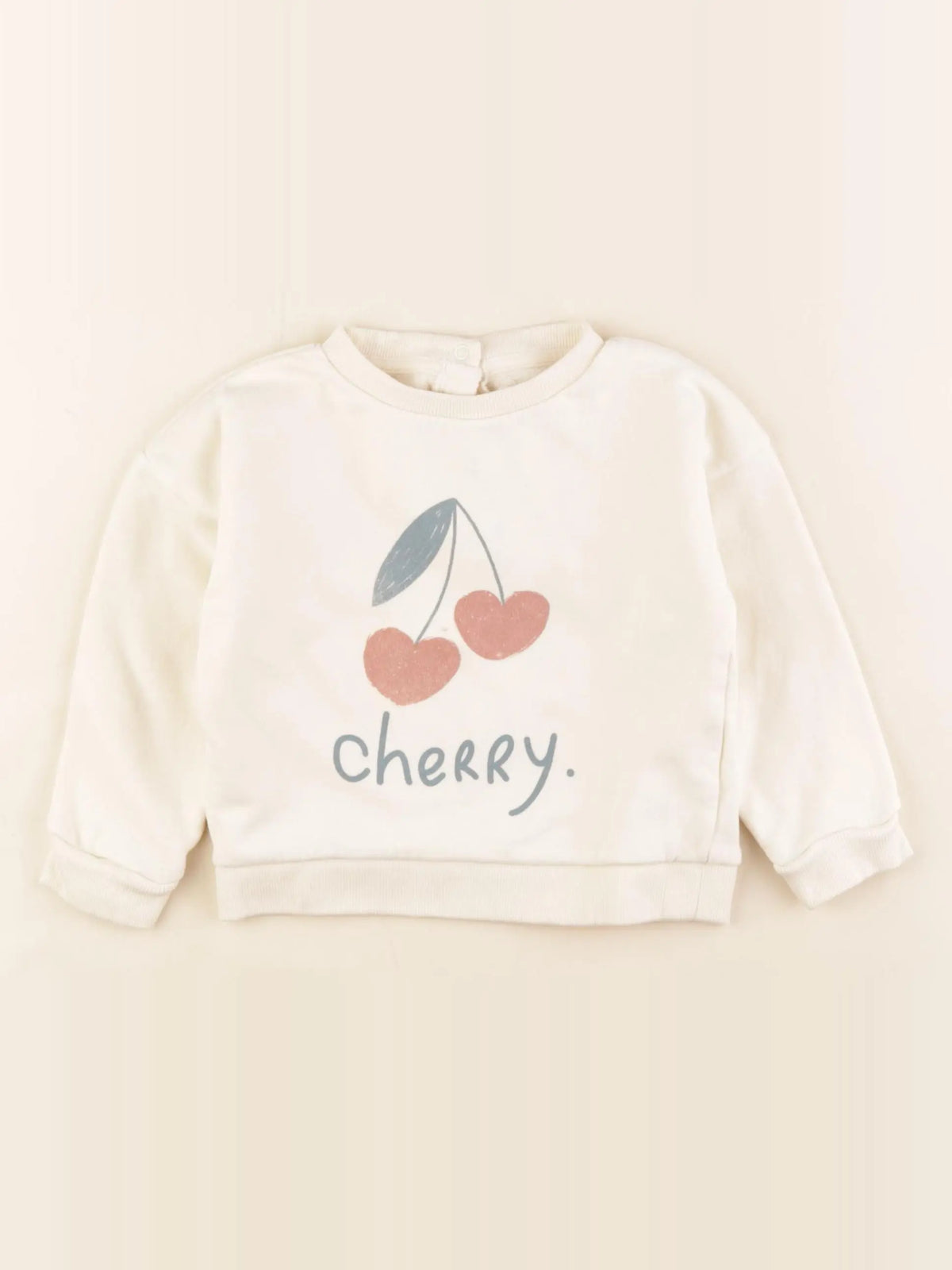 Vertbaudet - sweat blanc - 24 mois