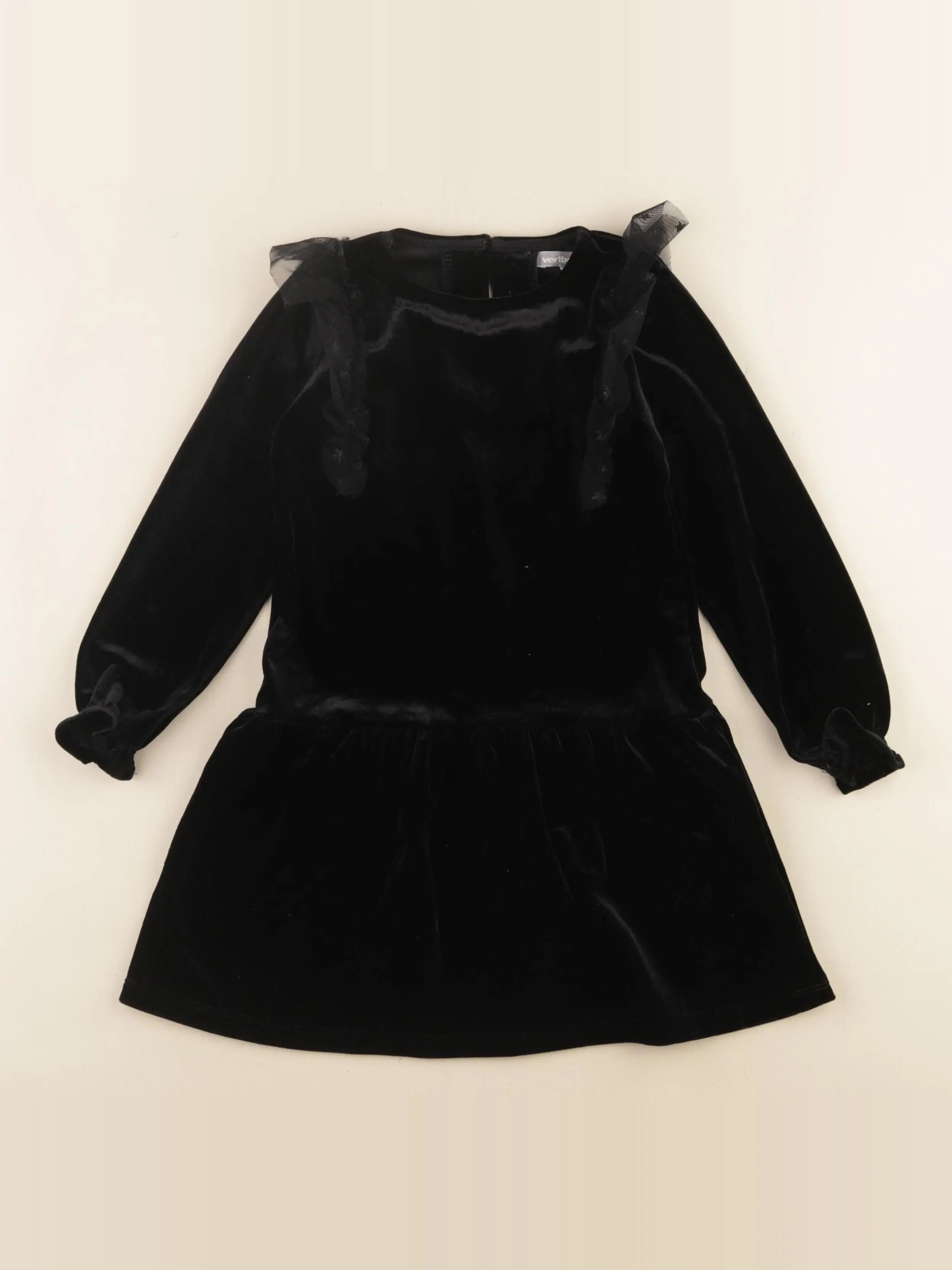 Vertbaudet - robe noir, argent - 4 ans