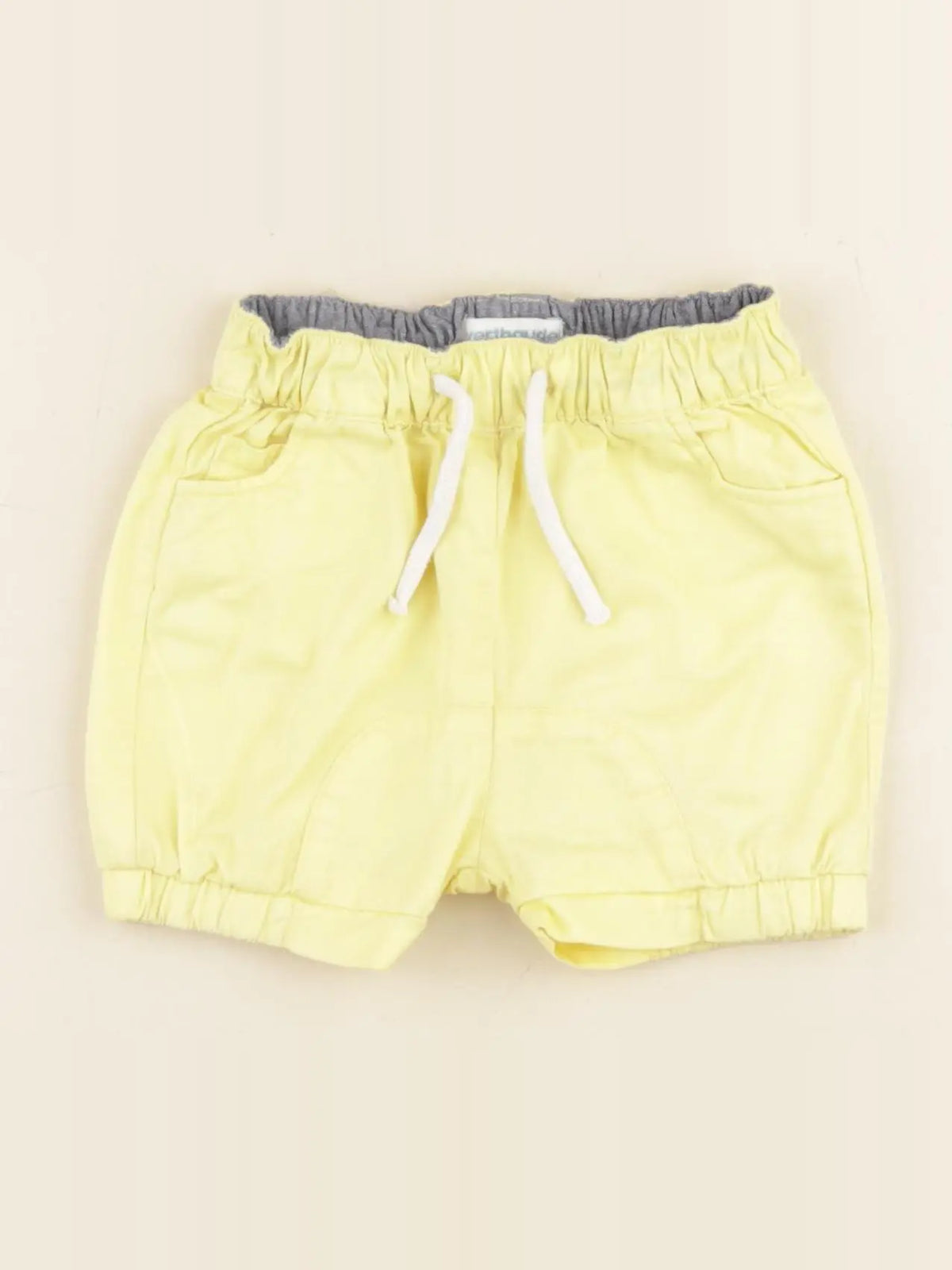 Vertbaudet - short jaune - 12 mois