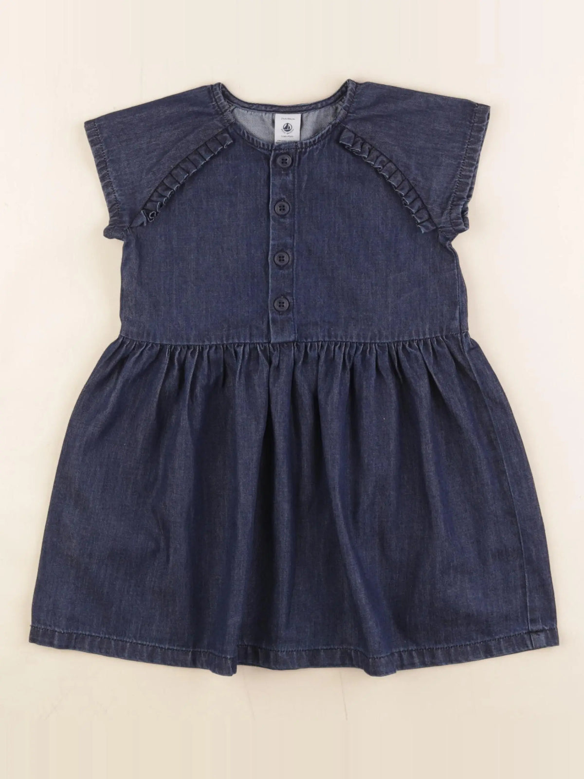 Petit Bateau - robe bleu - 24 mois